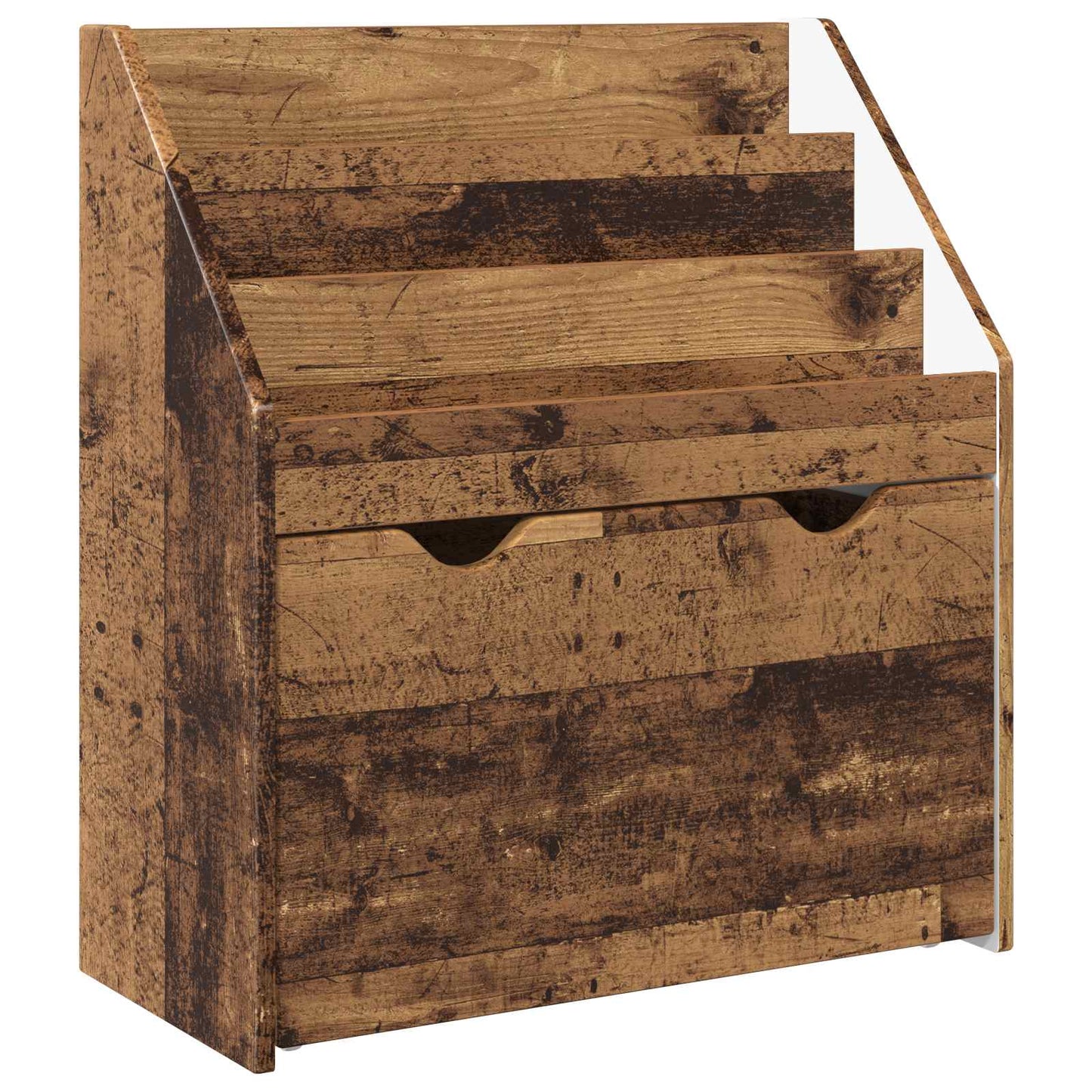 Barneskrivebokhylle med skuff Gammelt tre 60 x 29,5 x 69 cm