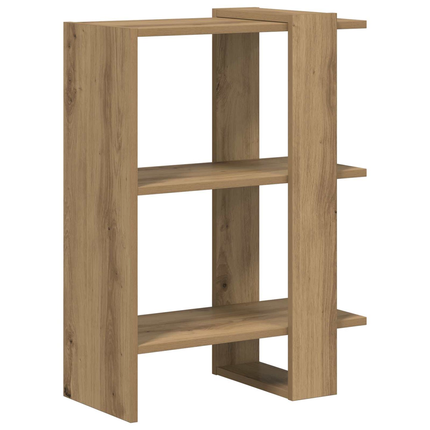 Bokhylle 2 nivåer 52 x 25 x 71,5 cm Konstruert tre Artisan Eik
