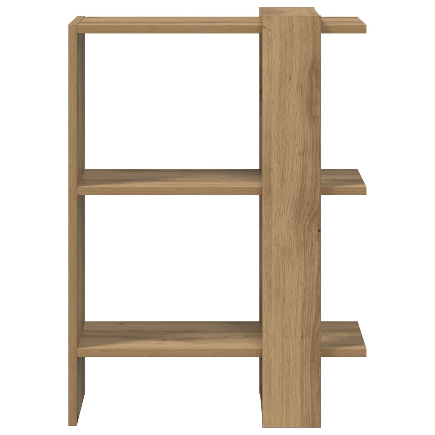 Bokhylle 2 nivåer 52 x 25 x 71,5 cm Konstruert tre Artisan Eik