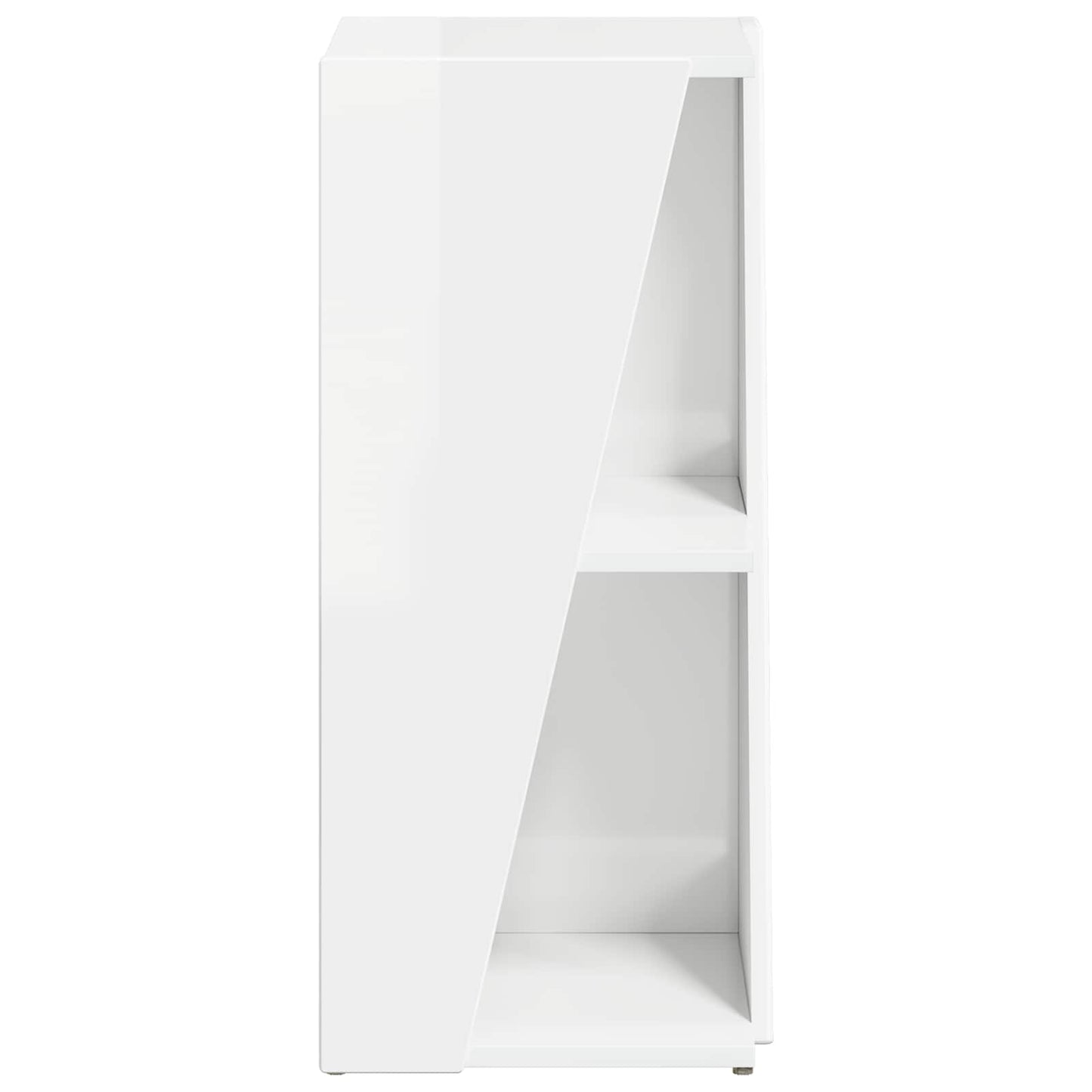 Sidehylle Høyglanset hvit 33 x 32 x 70,5 cm Konstruert tre