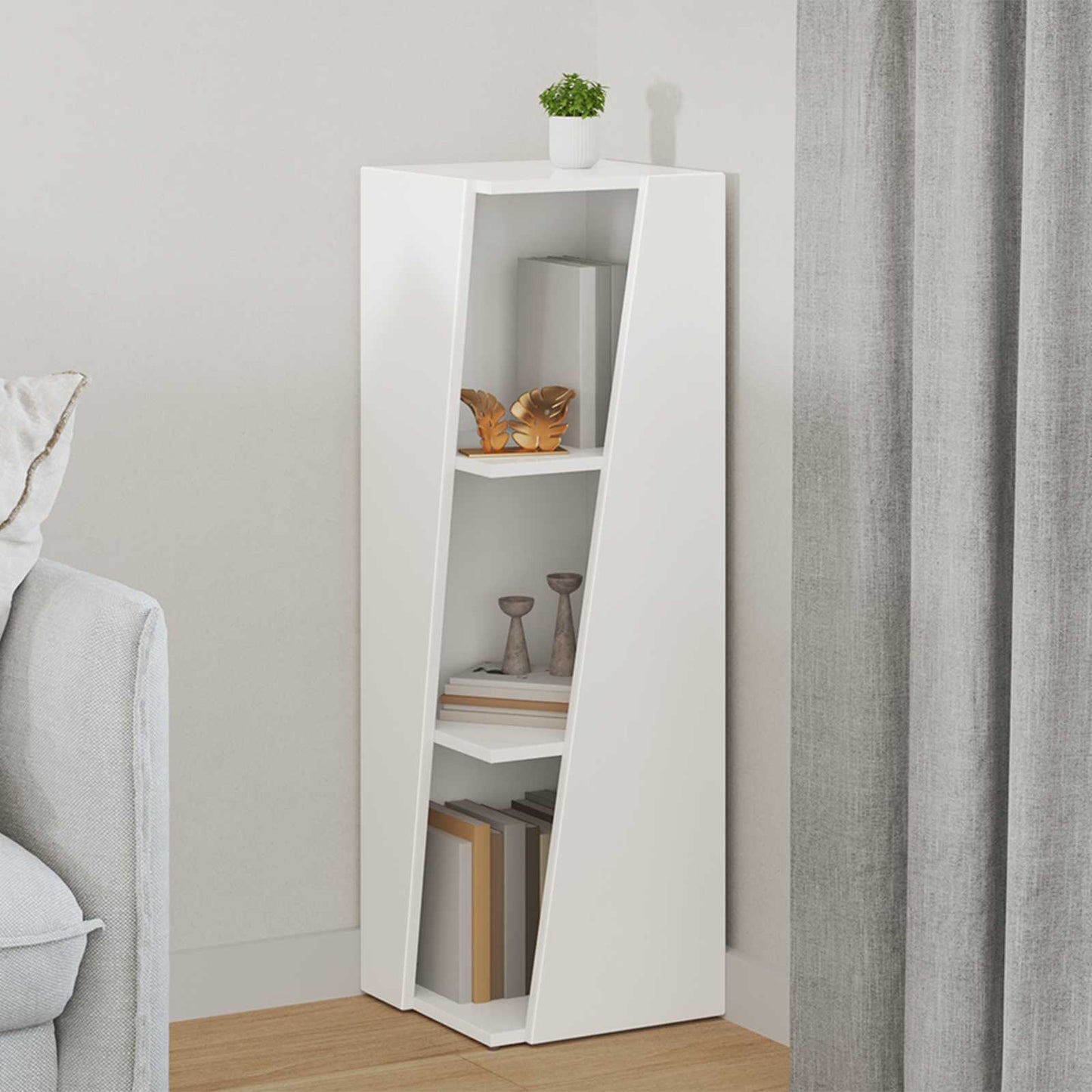 Sidehylle Hvit 33 x 32 x 100,5 cm Konstruert tre