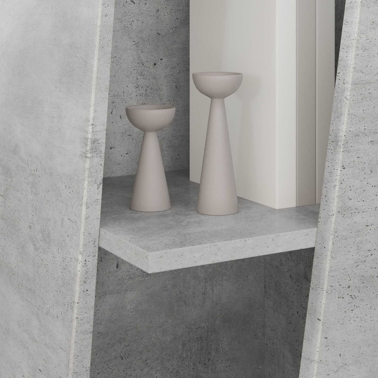 Sidehylle Betonggrå 33 x 32 x 100,5 cm Konstruert tre