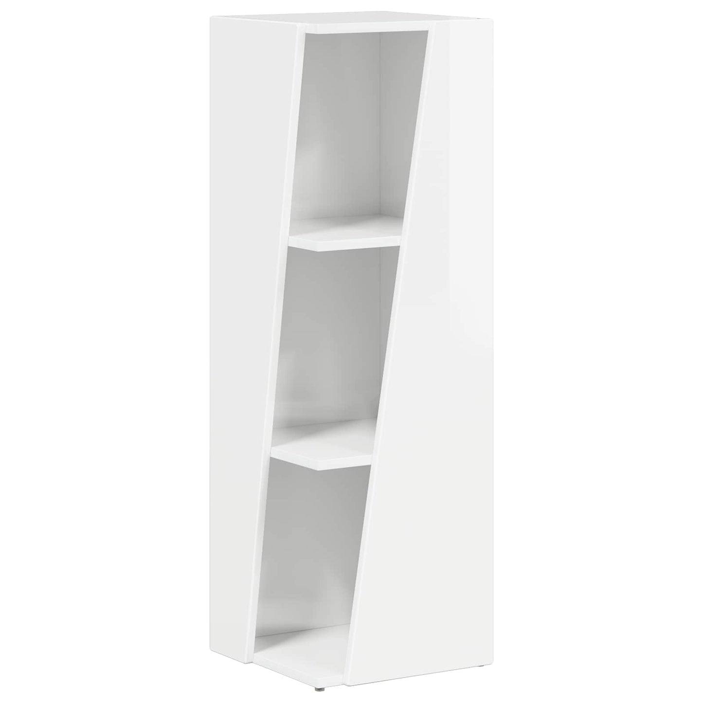 Sidehylle Høyglanset hvit 33 x 32 x 100,5 cm Konstruert tre