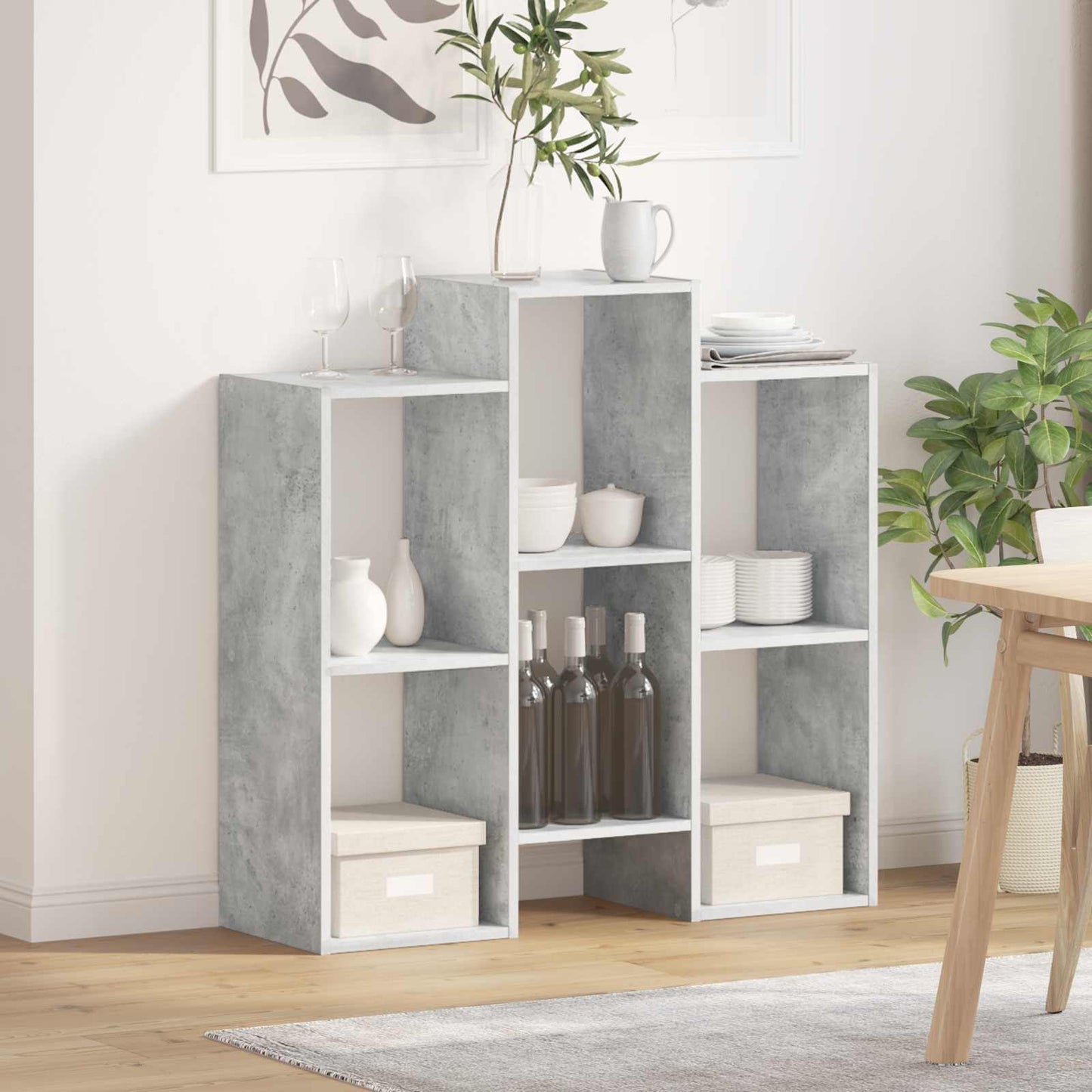 Serviesskap Betonggrå 90 x 30 x 90 cm