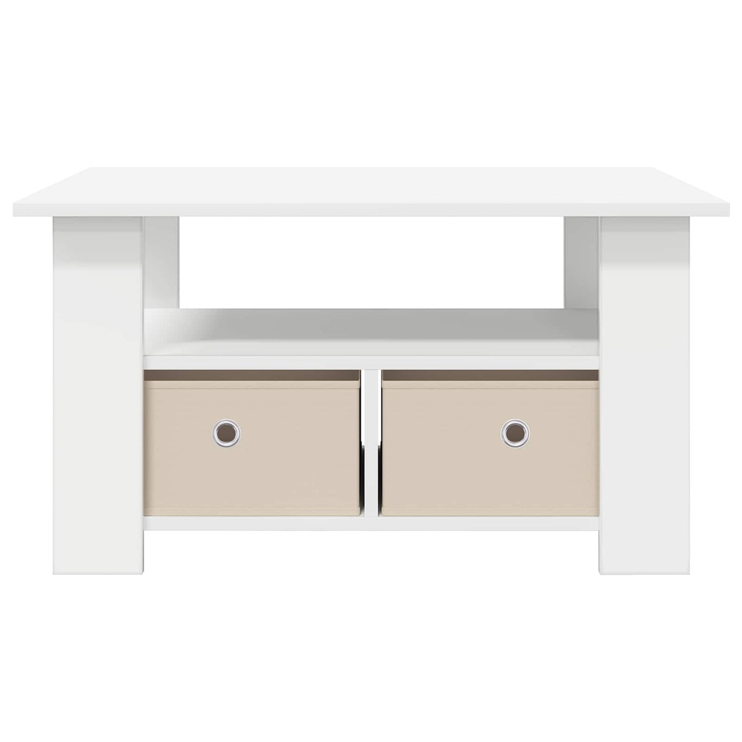 Kaffebord med skuff Hvit 77 x 55 x 42 cm Konstruert tre