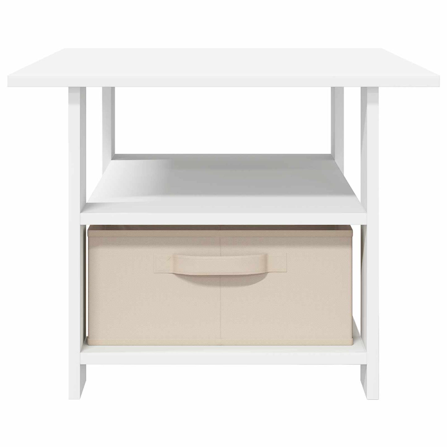 Kaffebord med skuff Hvit 77 x 55 x 42 cm Konstruert tre