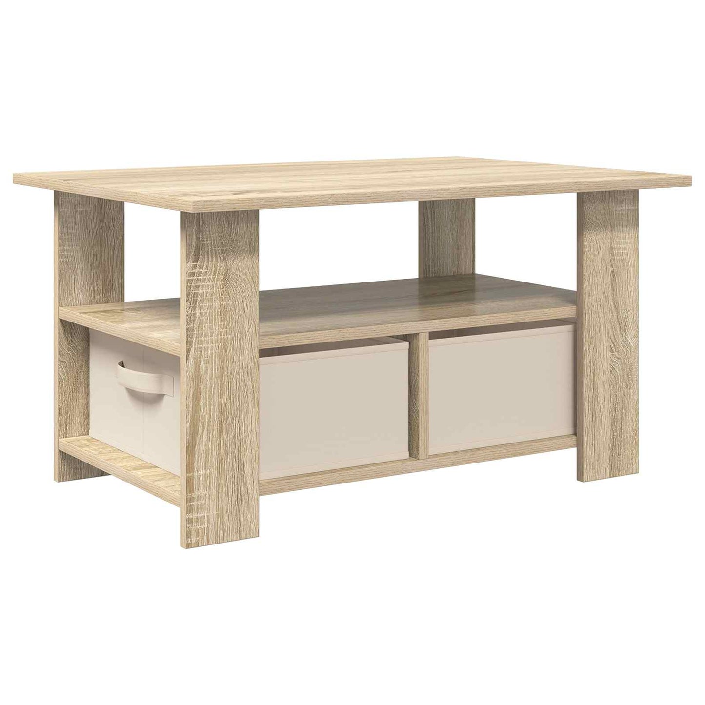 Kaffebord med skuff Sonoma eik 77 x 55 x 42 cm Konstruert tre