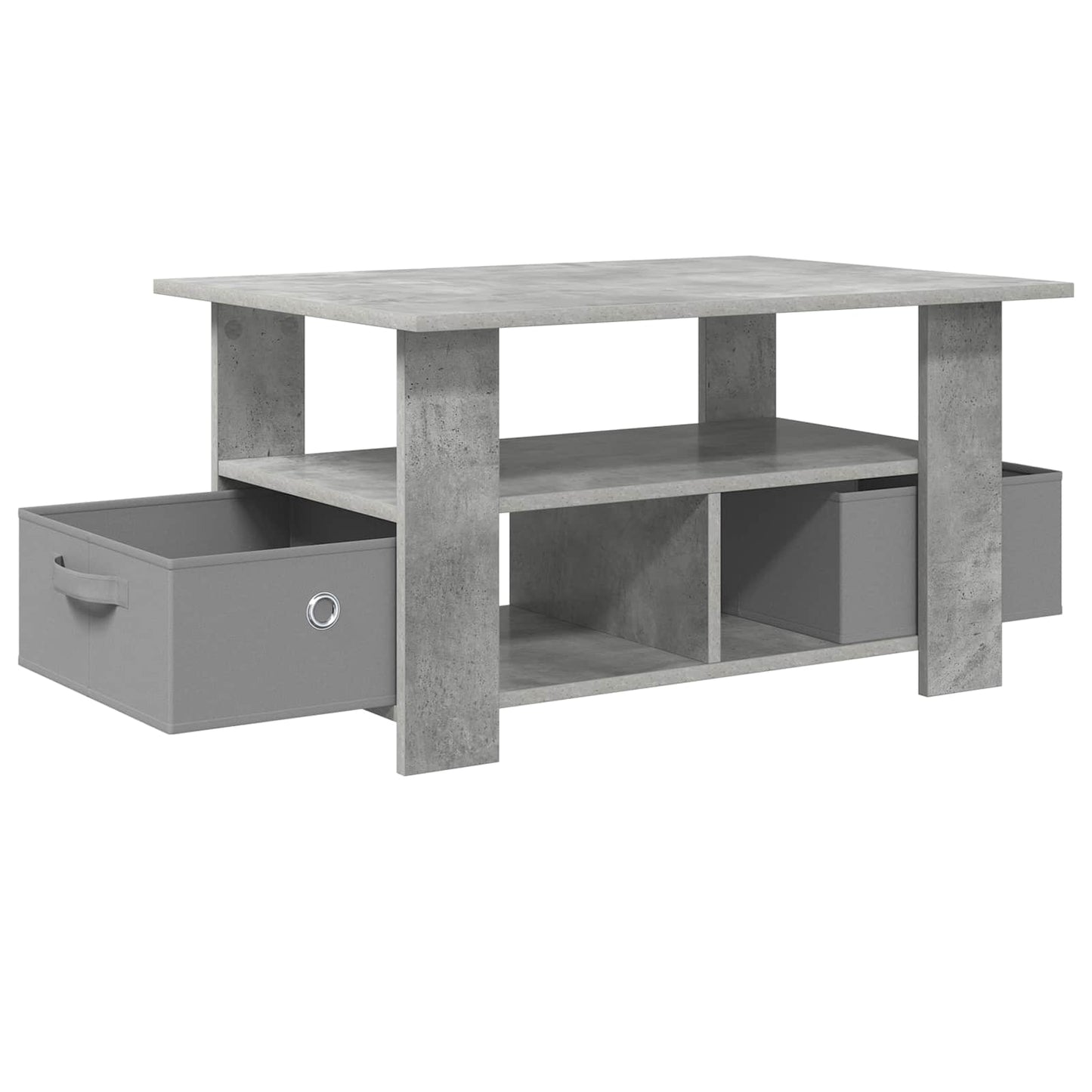 Kaffebord med skuff Betonggrå 77 x 55 x 42 cm Konstruert tre