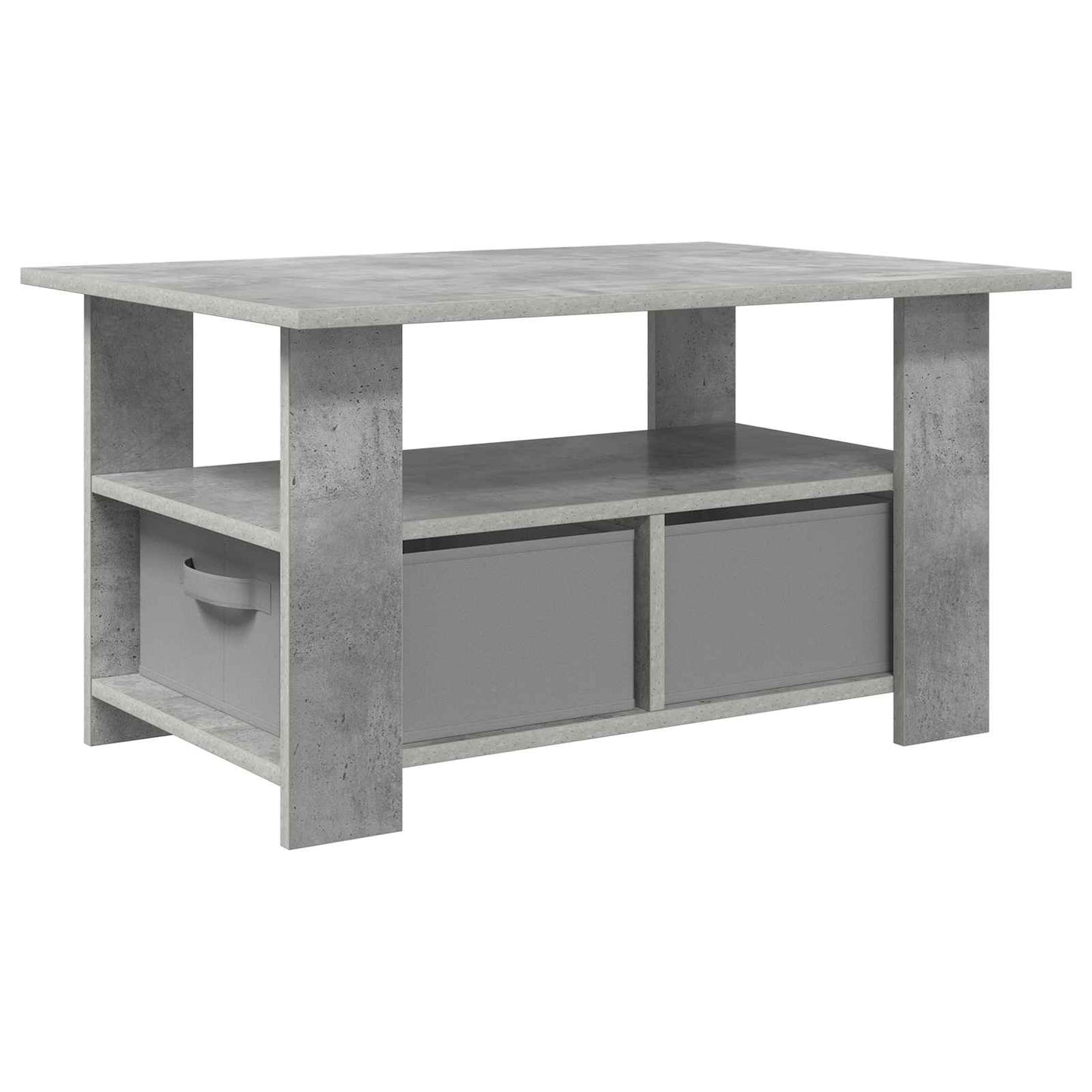 Kaffebord med skuff Betonggrå 77 x 55 x 42 cm Konstruert tre