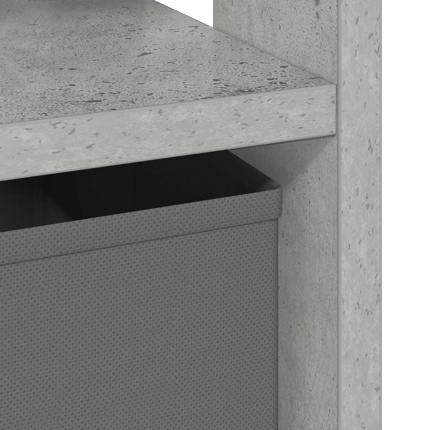 Nattbord 2 pcs Betonggrå 41 x 40 x 45 cm Konstruert tre