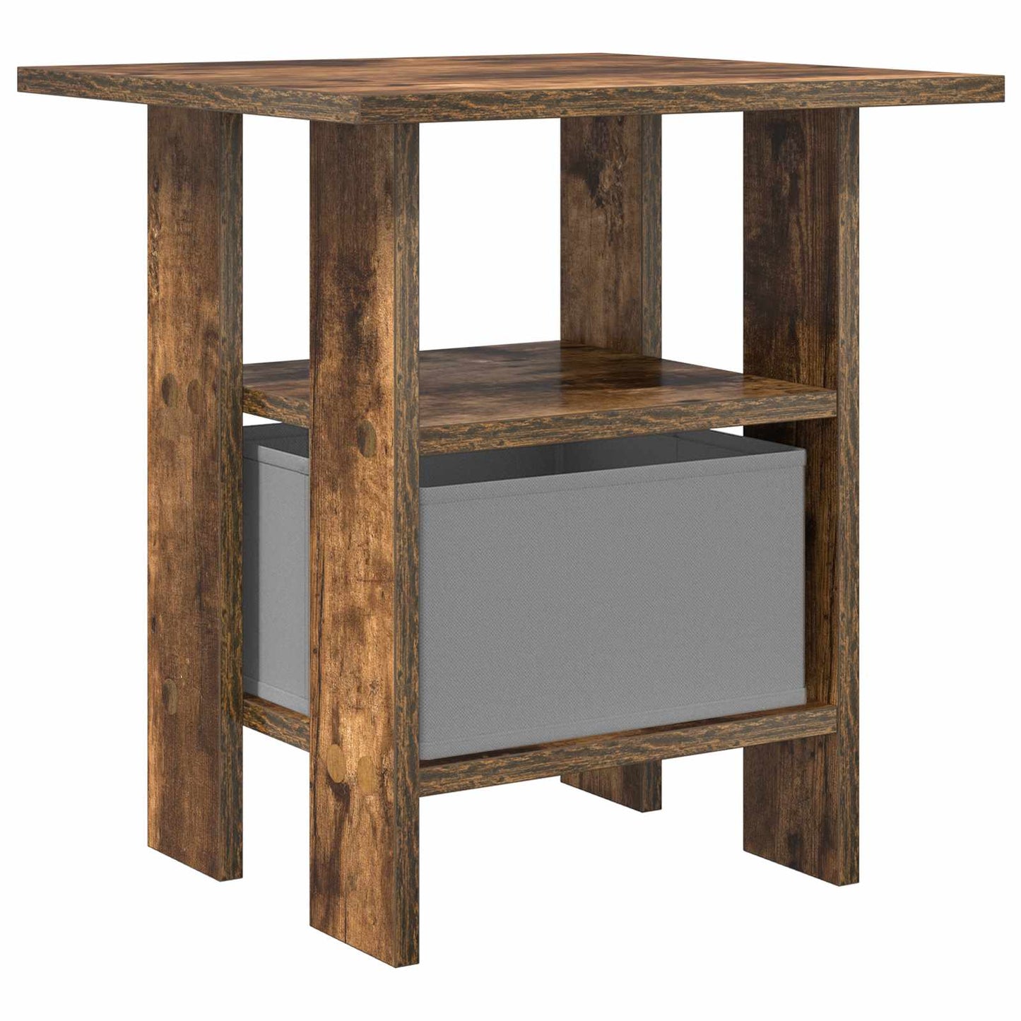Nattbord 2 pcs Røkt eik 41 x 40 x 45 cm Konstruert tre