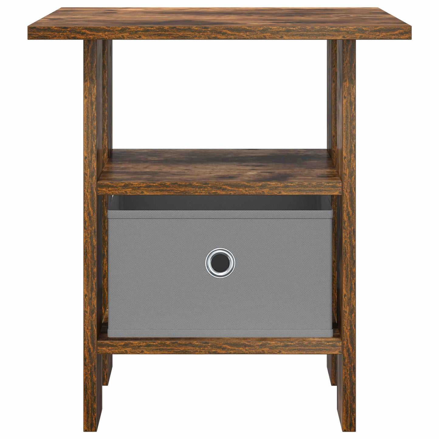 Nattbord 2 pcs Røkt eik 41 x 40 x 45 cm Konstruert tre