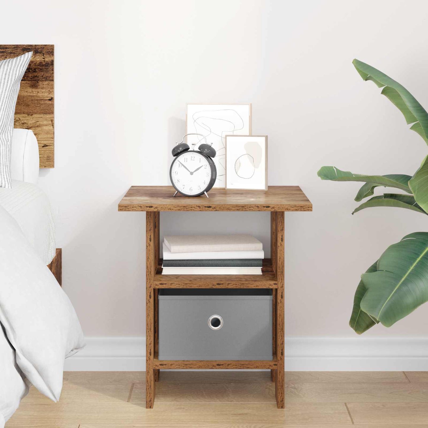 Nattbord med skuff Gammelt tre 41 x 40 x 45 cm Konstruert tre