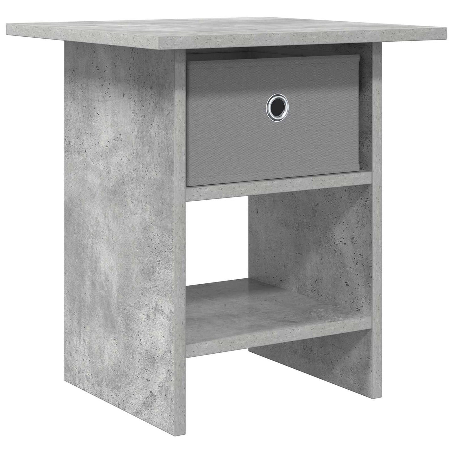 Nattbord med skuff Betonggrå 41 x 40 x 45 cm Konstruert tre