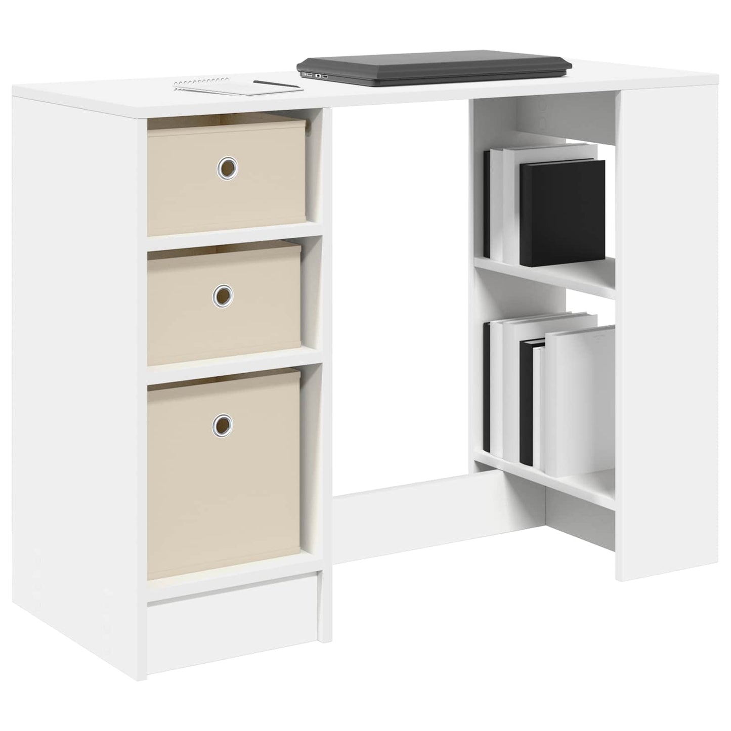 Skrivebord med skuff Hvit 100 x 40 x 75 cm Konstruert tre
