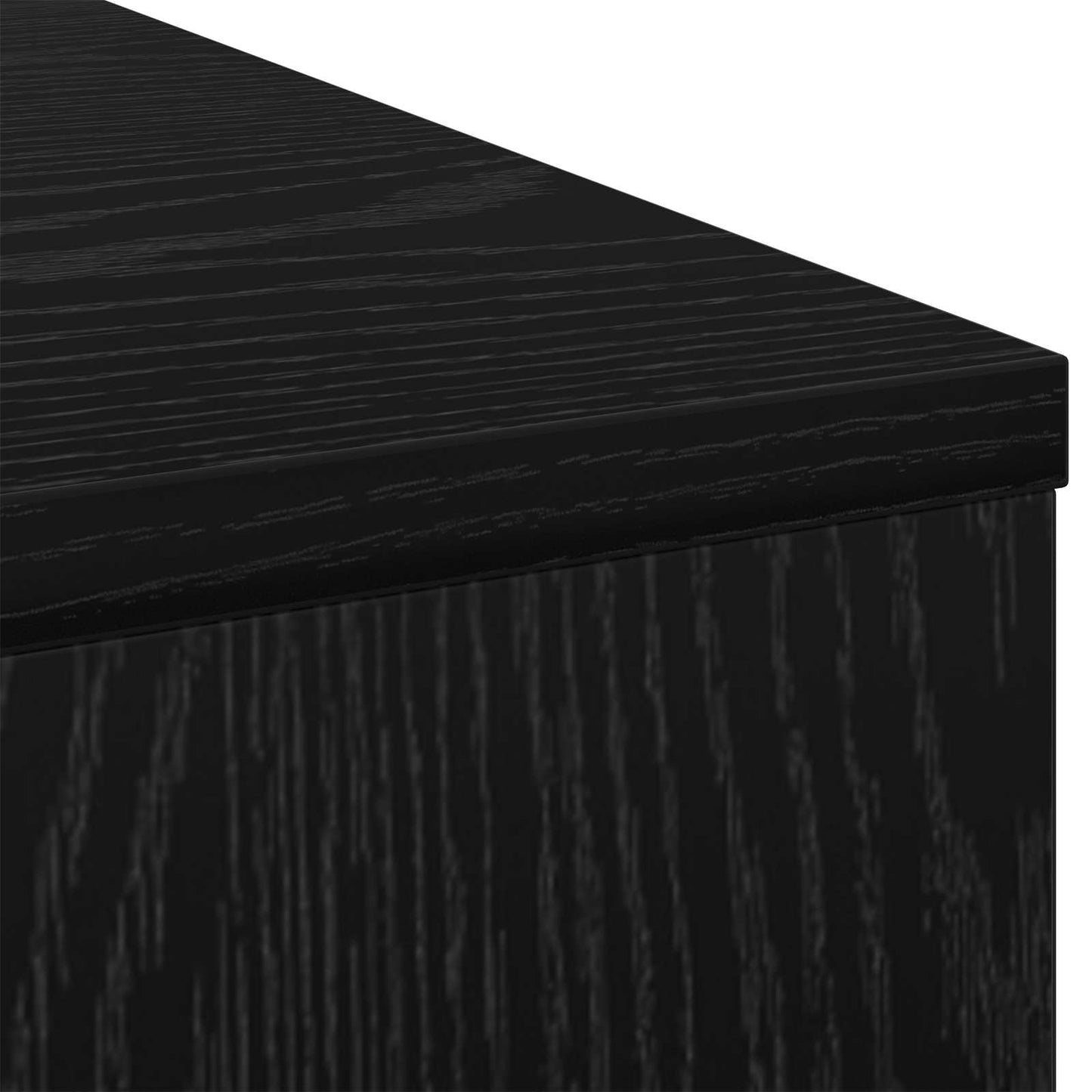 Skrivebord med skuff Svart Eik 100 x 40 x 75 cm Konstruert tre