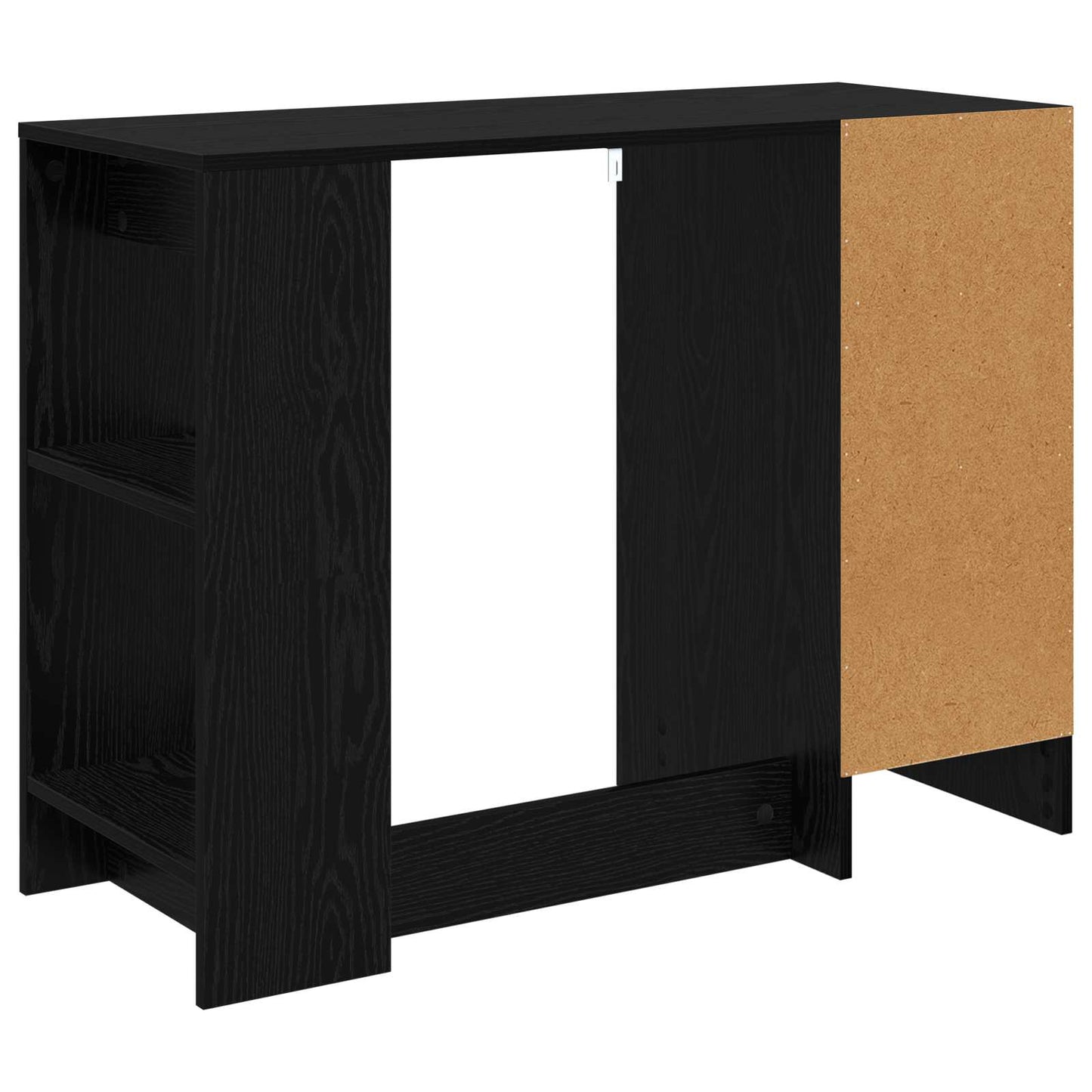 Skrivebord med skuff Svart Eik 100 x 40 x 75 cm Konstruert tre
