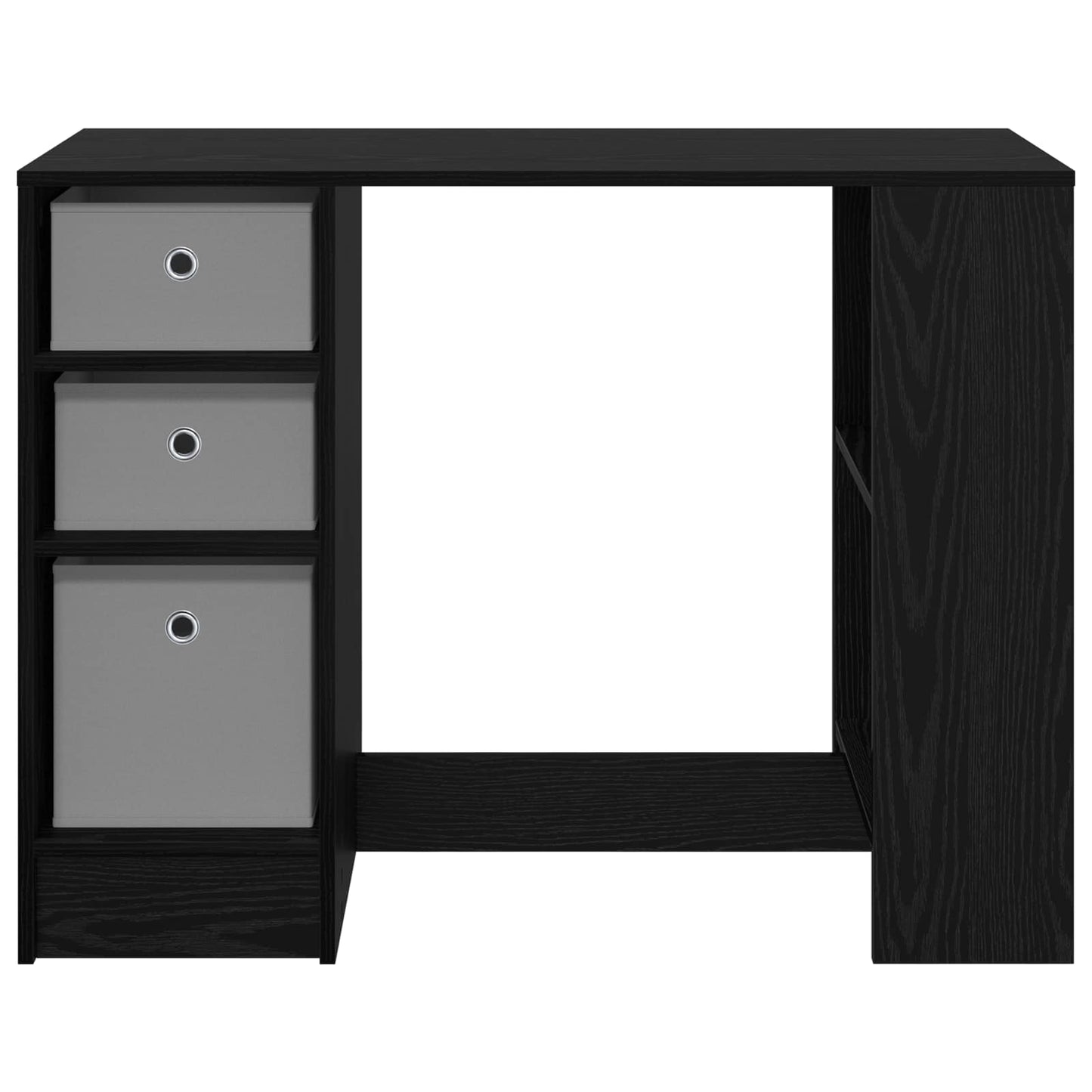 Skrivebord med skuff Svart Eik 100 x 40 x 75 cm Konstruert tre
