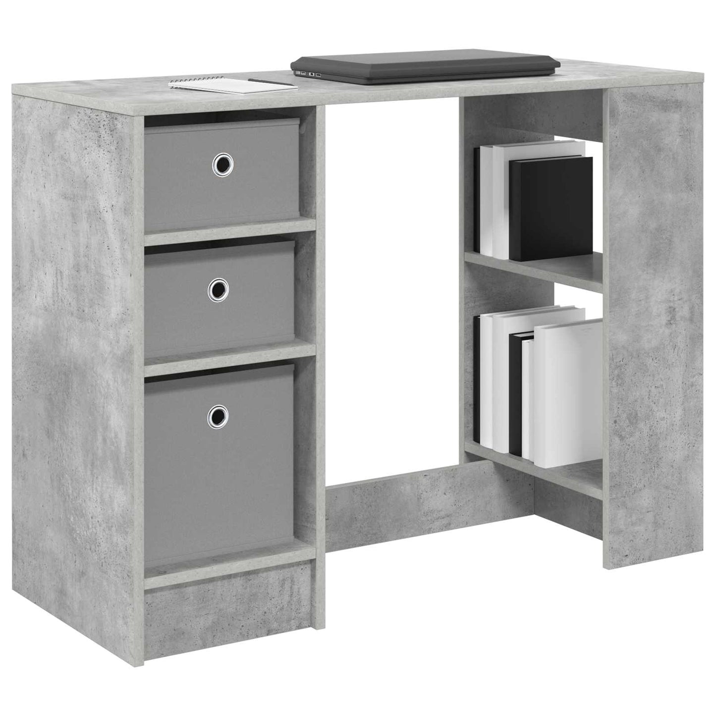 Skrivebord med skuff Betonggrå 100 x 40 x 75 cm Konstruert tre