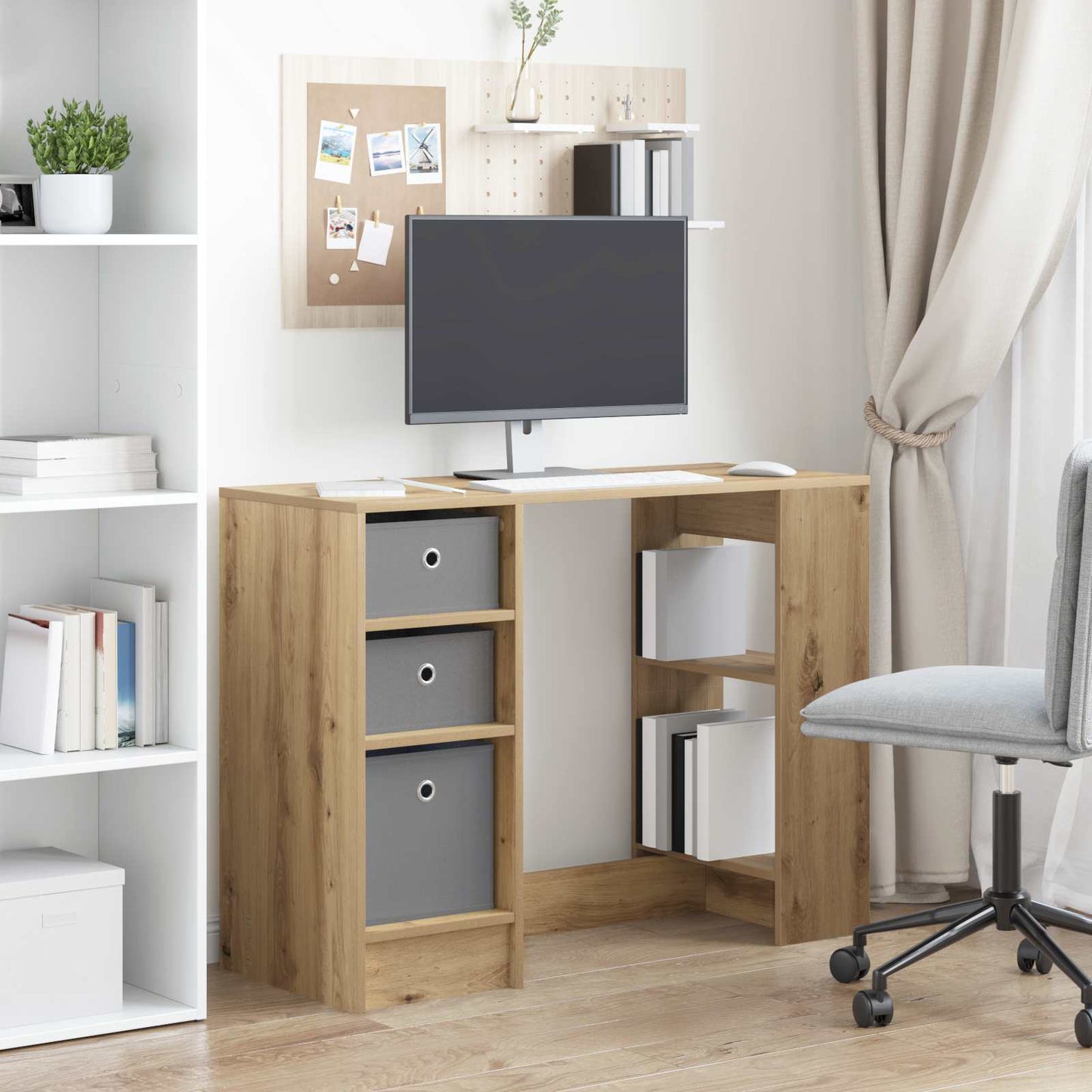 Skrivebord Artisan Eik 100 x 40 x 75 cm Konstruert tre