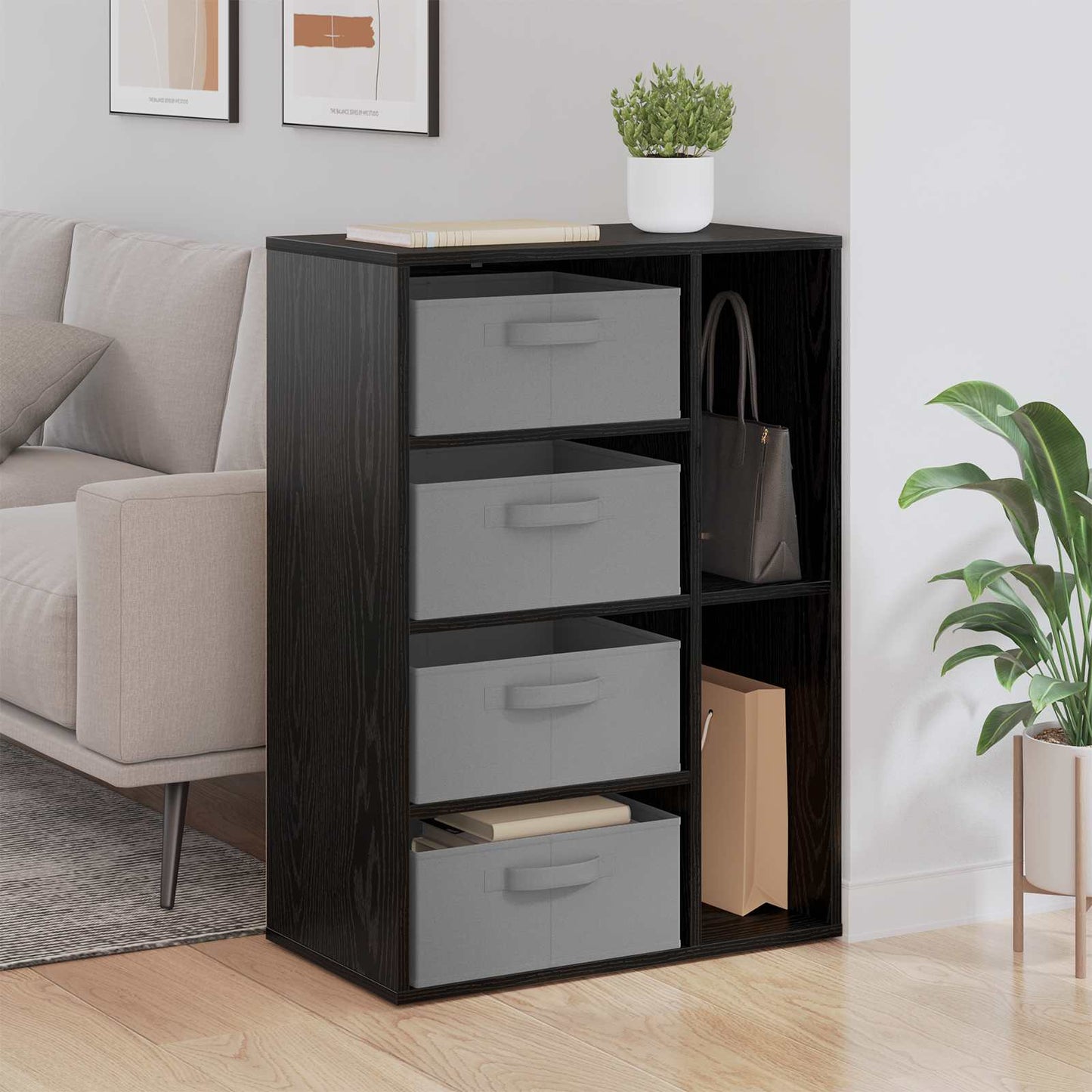 Serviesskap Svart eik 60 x 33,5 x 84 cm