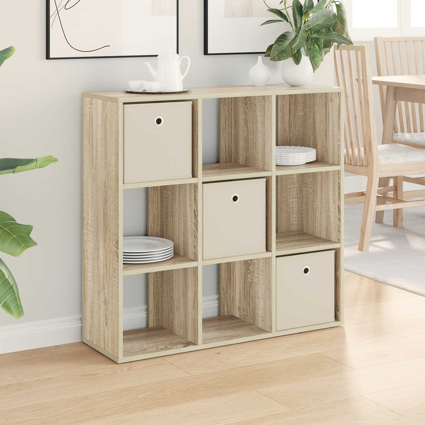 Serviesskap med skuff Sonoma eik 88,5 x 29 x 84,5 cm