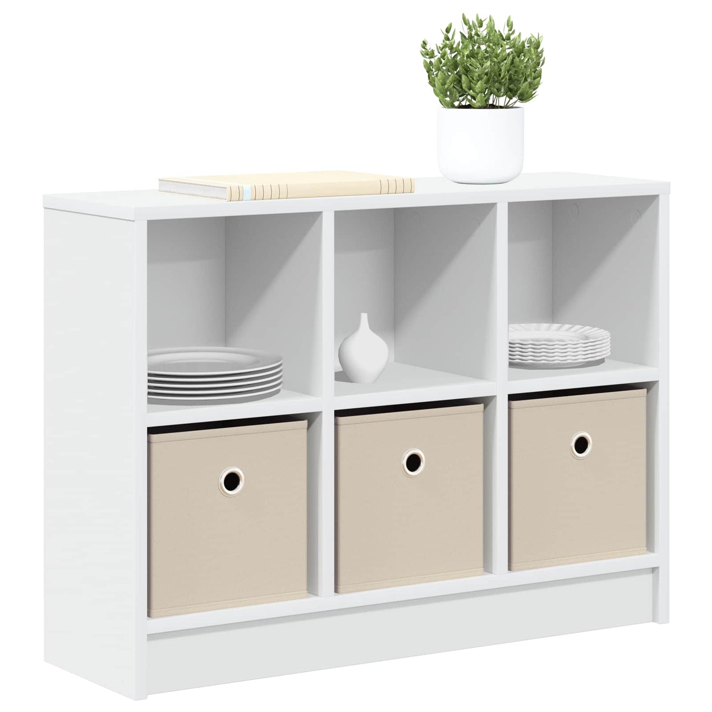 Serviesskap med skuff Hvit 73,5 x 22,5 x 53,5 cm