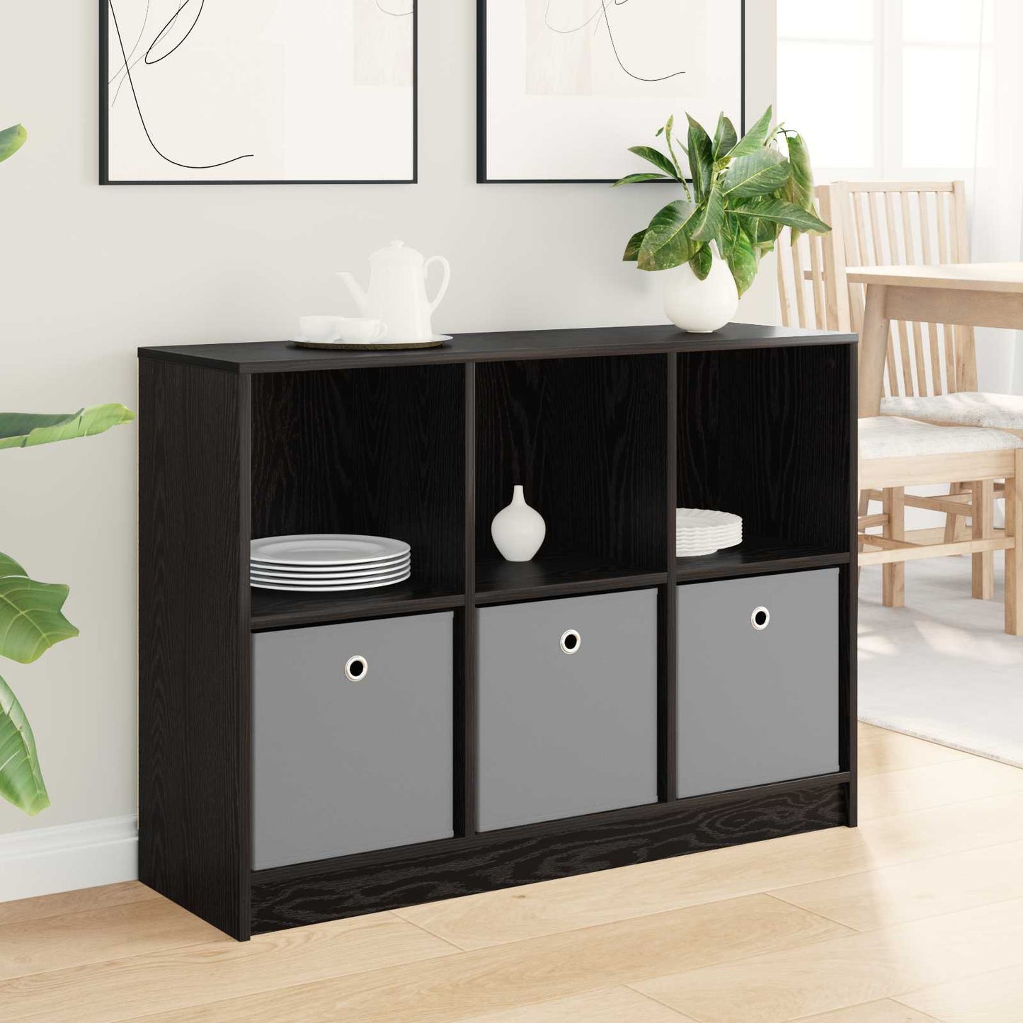 Serviesskap med skuff Svart Eik 102 x 32 x 73,5 cm