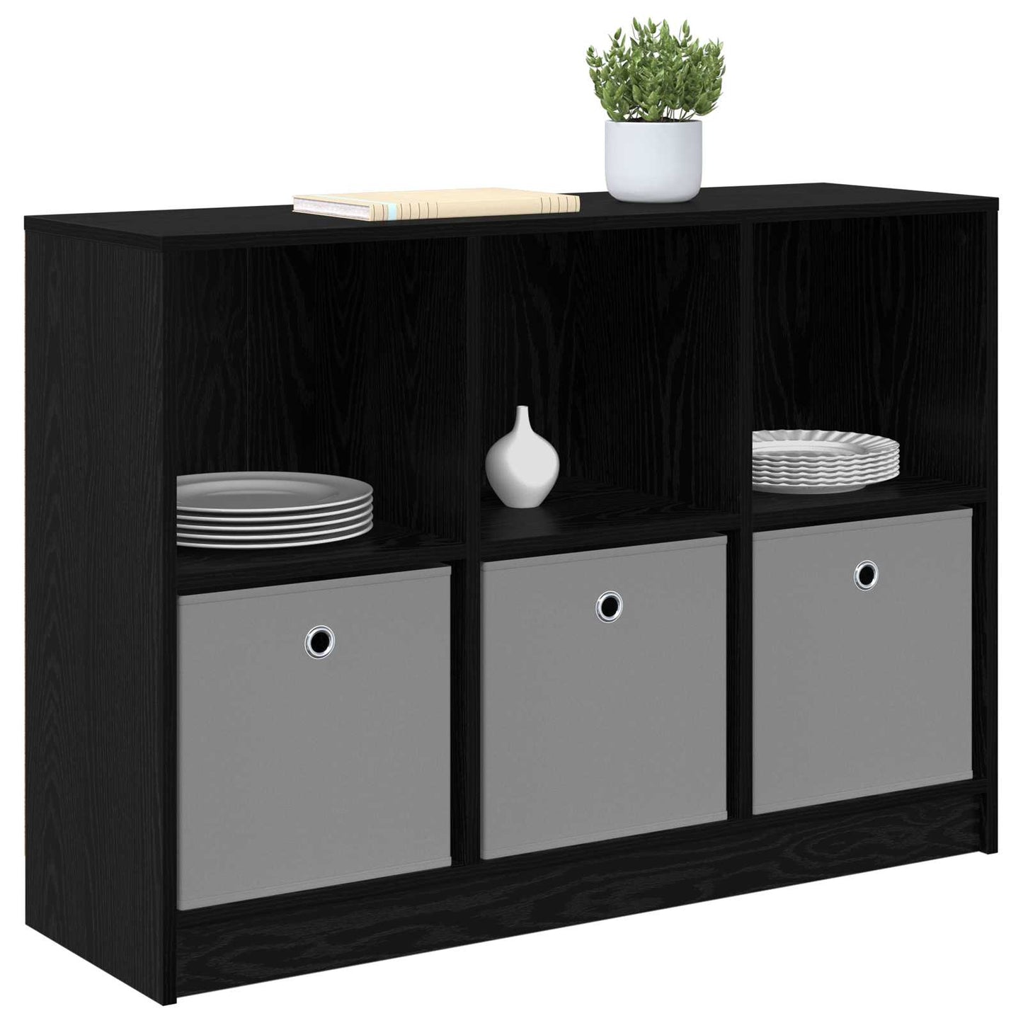 Serviesskap med skuff Svart Eik 102 x 32 x 73,5 cm