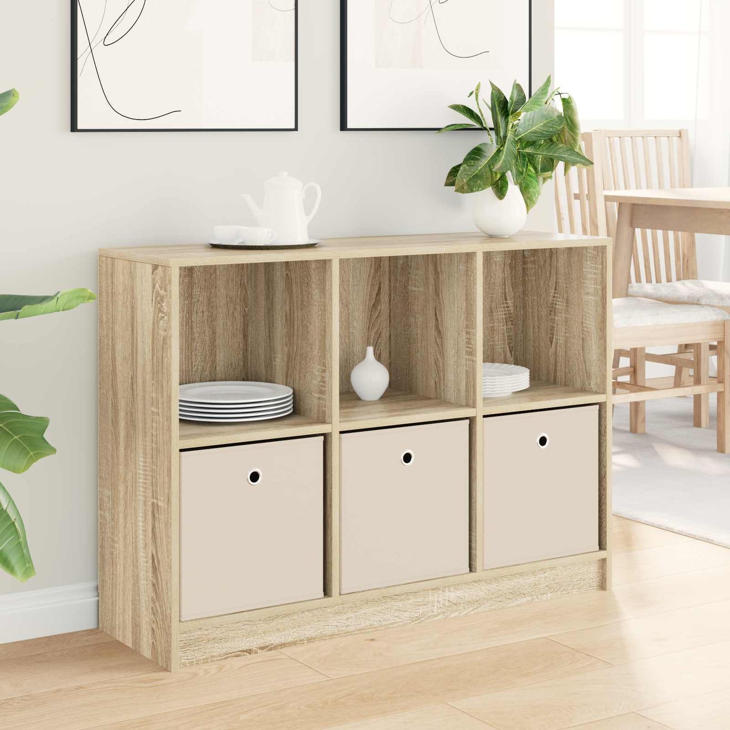 Serviesskap med skuff Sonoma eik 102 x 32 x 73,5 cm