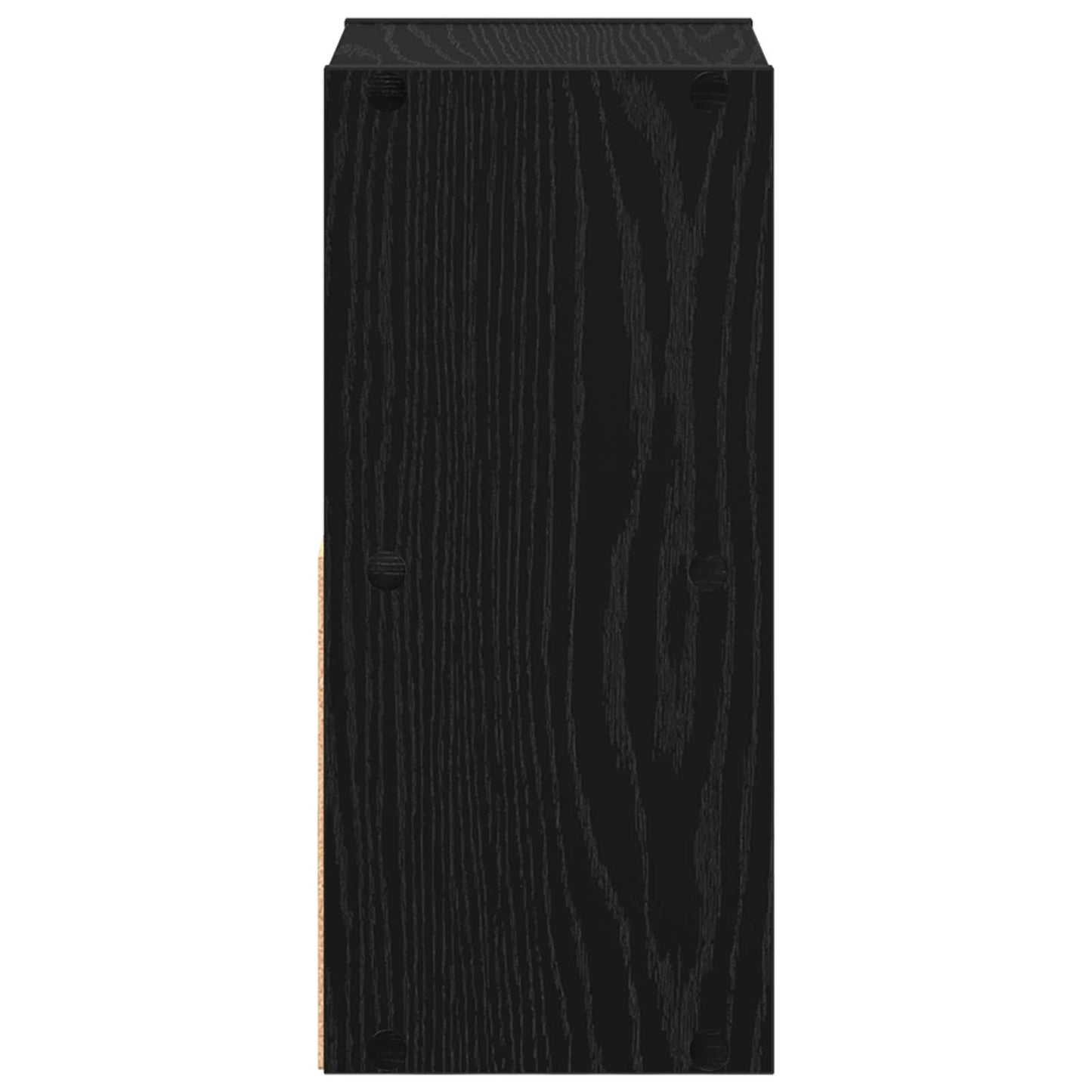 Nattbord med skuff Svart Eik 25,5 x 22 x 49,5 cm Konstruert tre