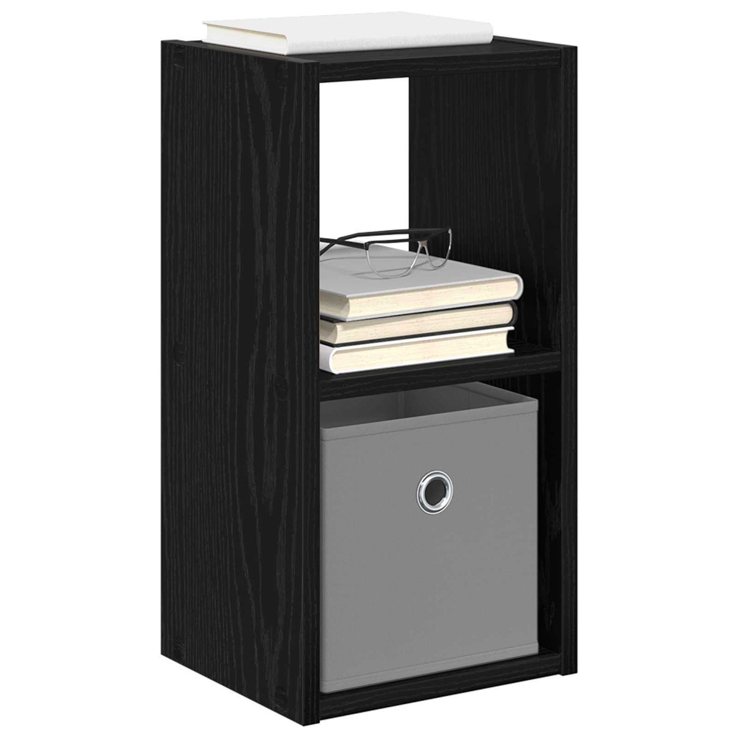 Nattbord 2 pcs Svart Eik 25,5 x 22 x 49,5 cm Konstruert tre