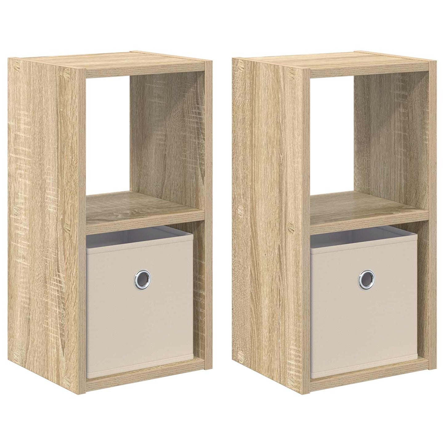Nattbord 2 pcs Sonoma eik 25,5 x 22 x 49,5 cm Konstruert tre