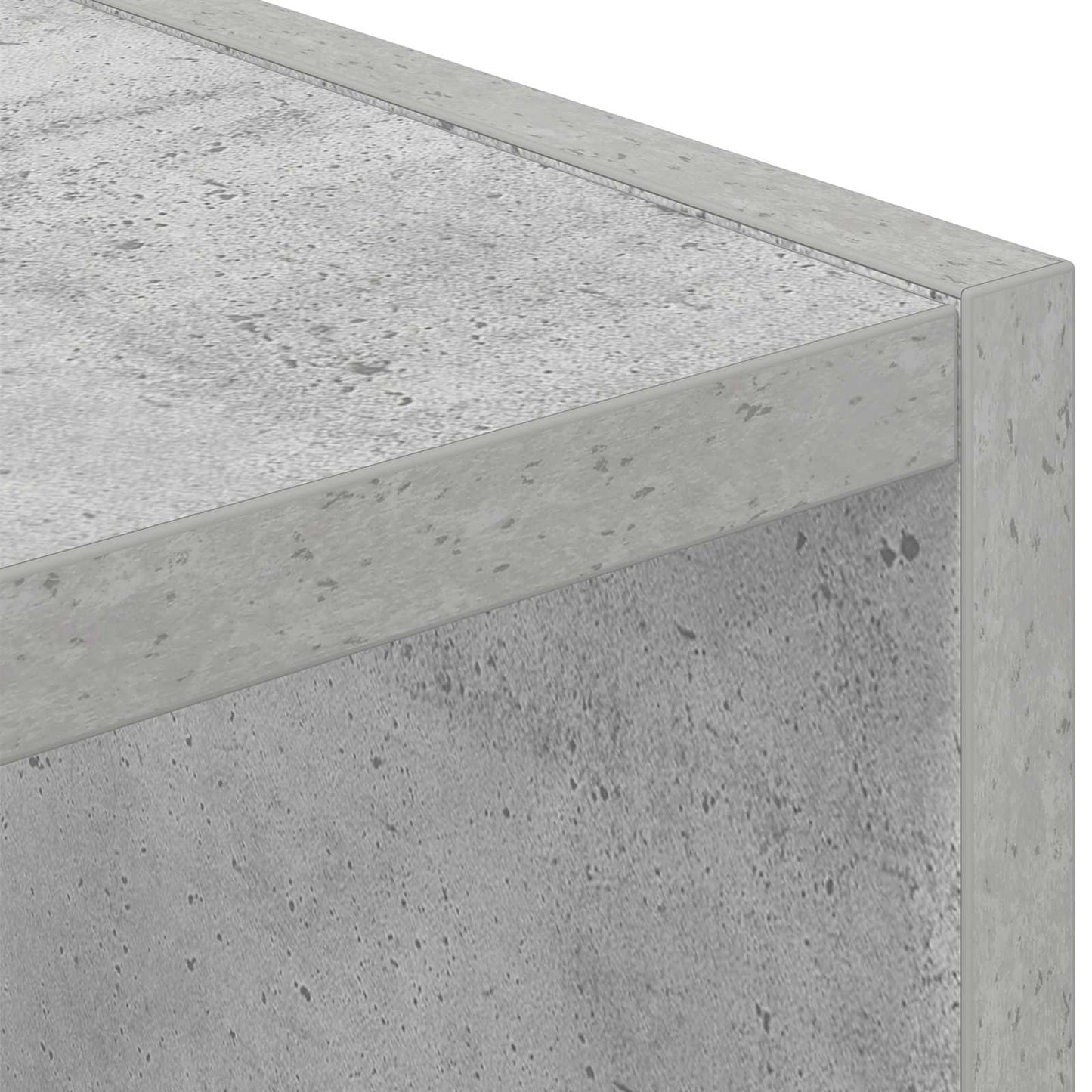 Nattbord med skuff Betonggrå 25,5 x 22 x 49,5 cm Konstruert tre