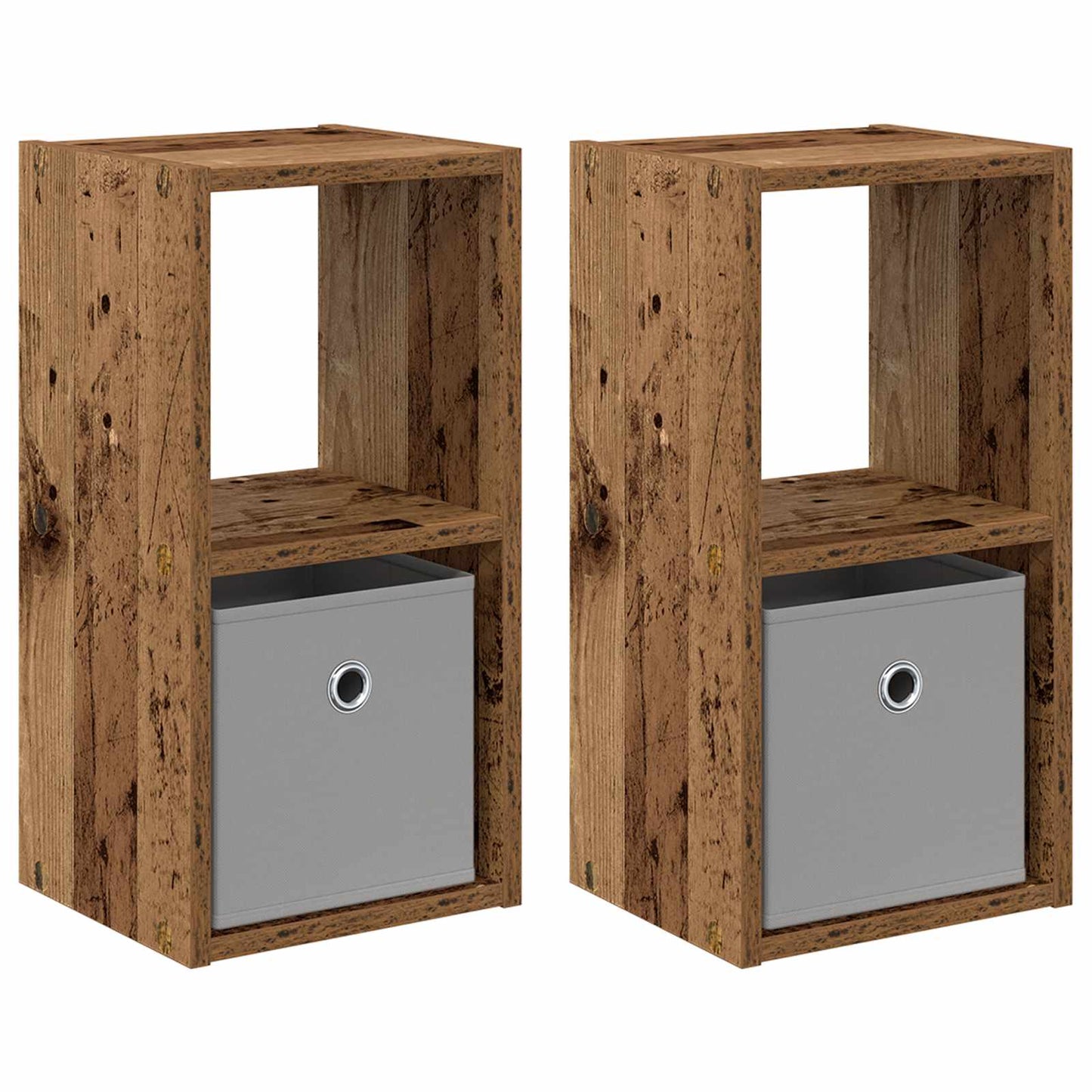 Nattbord 2 pcs Gammelt tre 25,5 x 22 x 49,5 cm Konstruert tre
