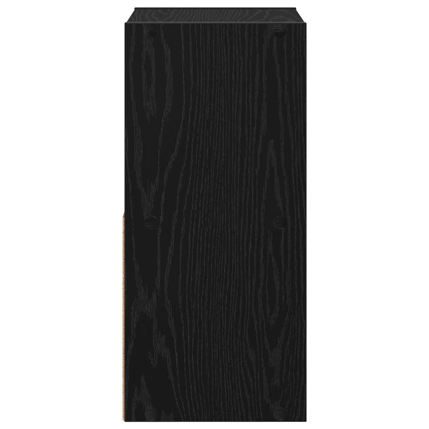 Nattbord med skuff Svart Eik 30,5 x 27 x 59,5 cm Konstruert tre