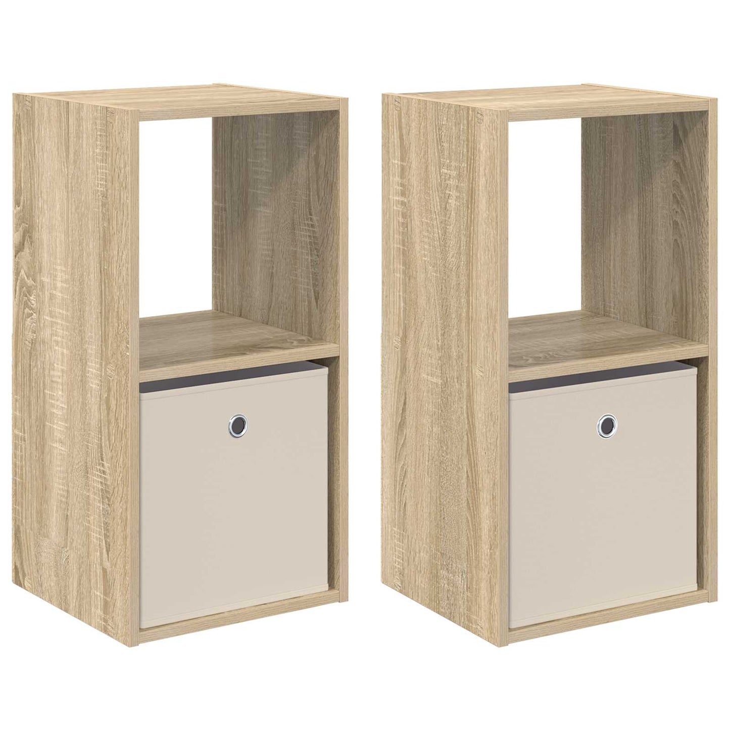 Nattbord 2 pcs Sonoma eik 35 x 32 x 68,5 cm Konstruert tre
