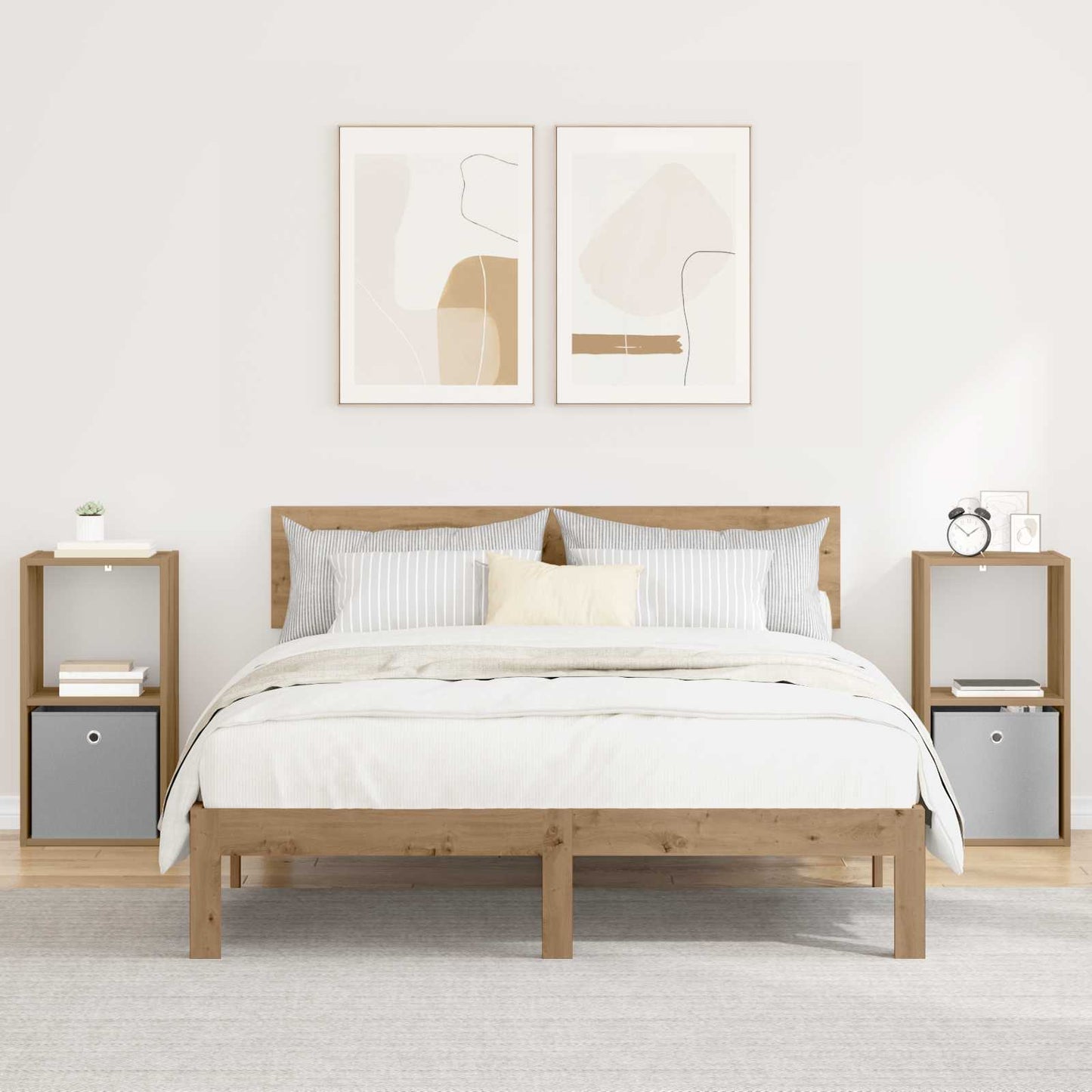 Nattbord 2 stk. Artisan Eik 35 x 32 x 68,5 cm Konstruert tre