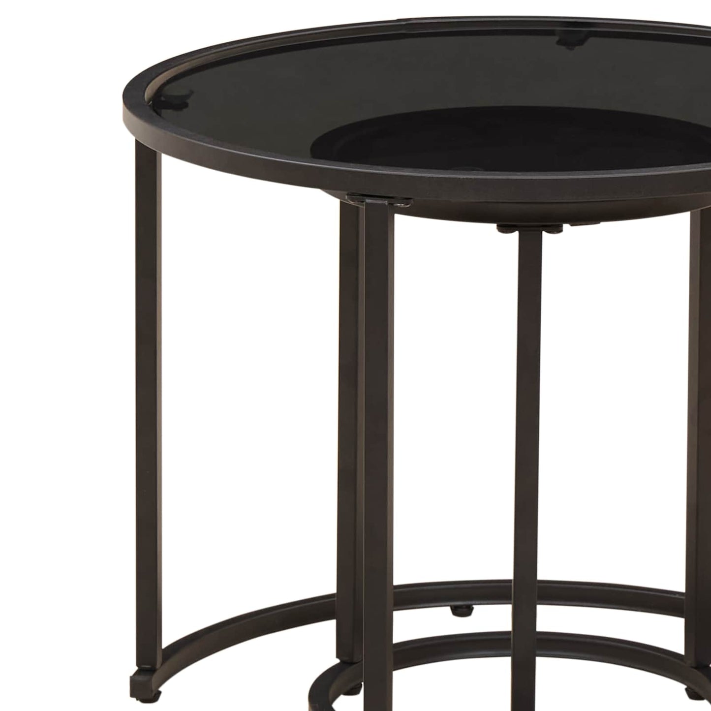 Kaffebord Sett 2 pcs 55 x 55 x 45 cm Stål
