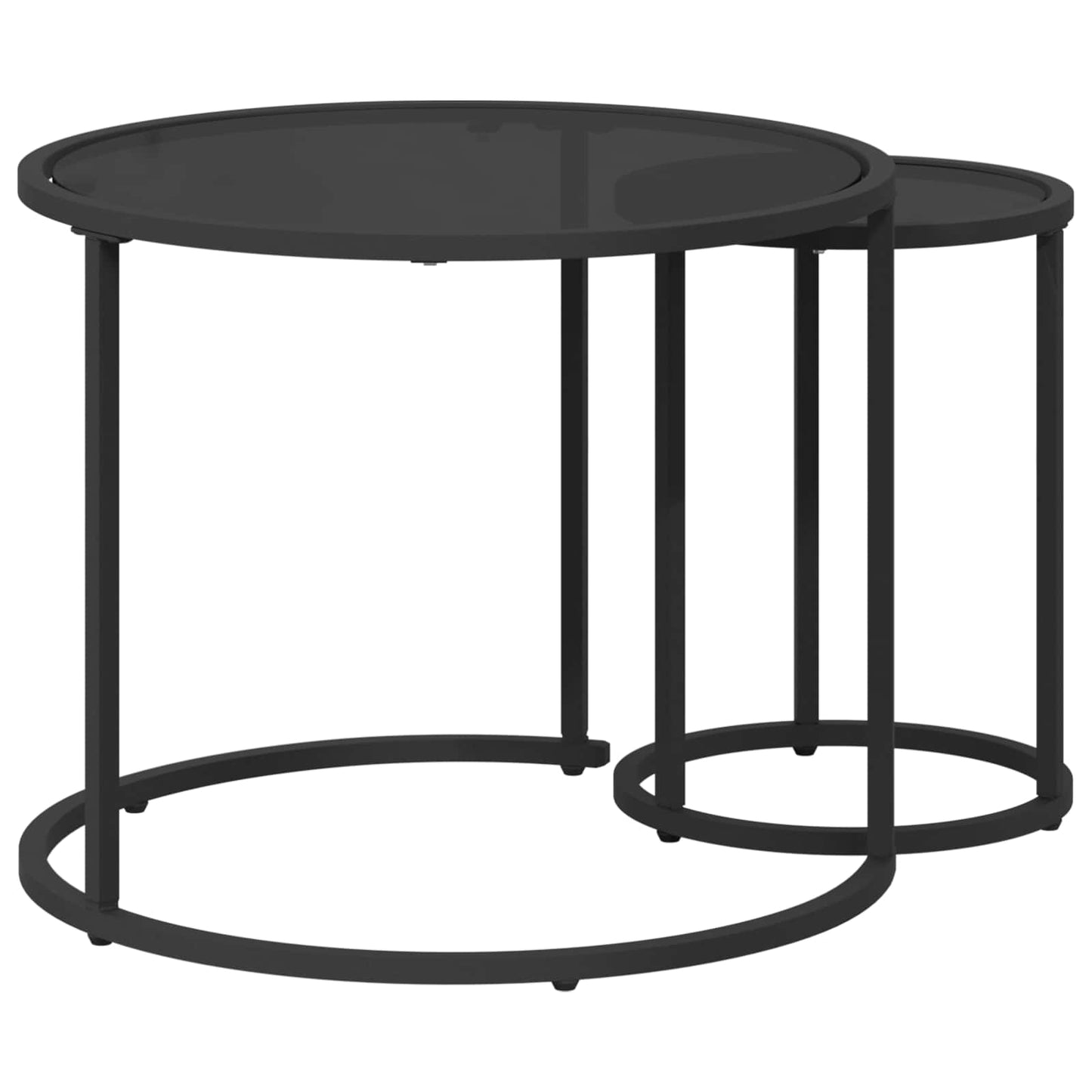 Kaffebord Sett 2 pcs 55 x 55 x 45 cm Stål
