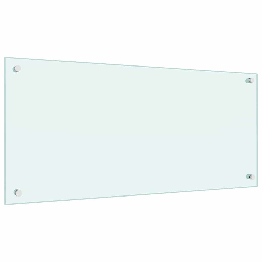 Kjøkkenbenkplate 2 pcs Hvit 90 x 40 cm herdet glass
