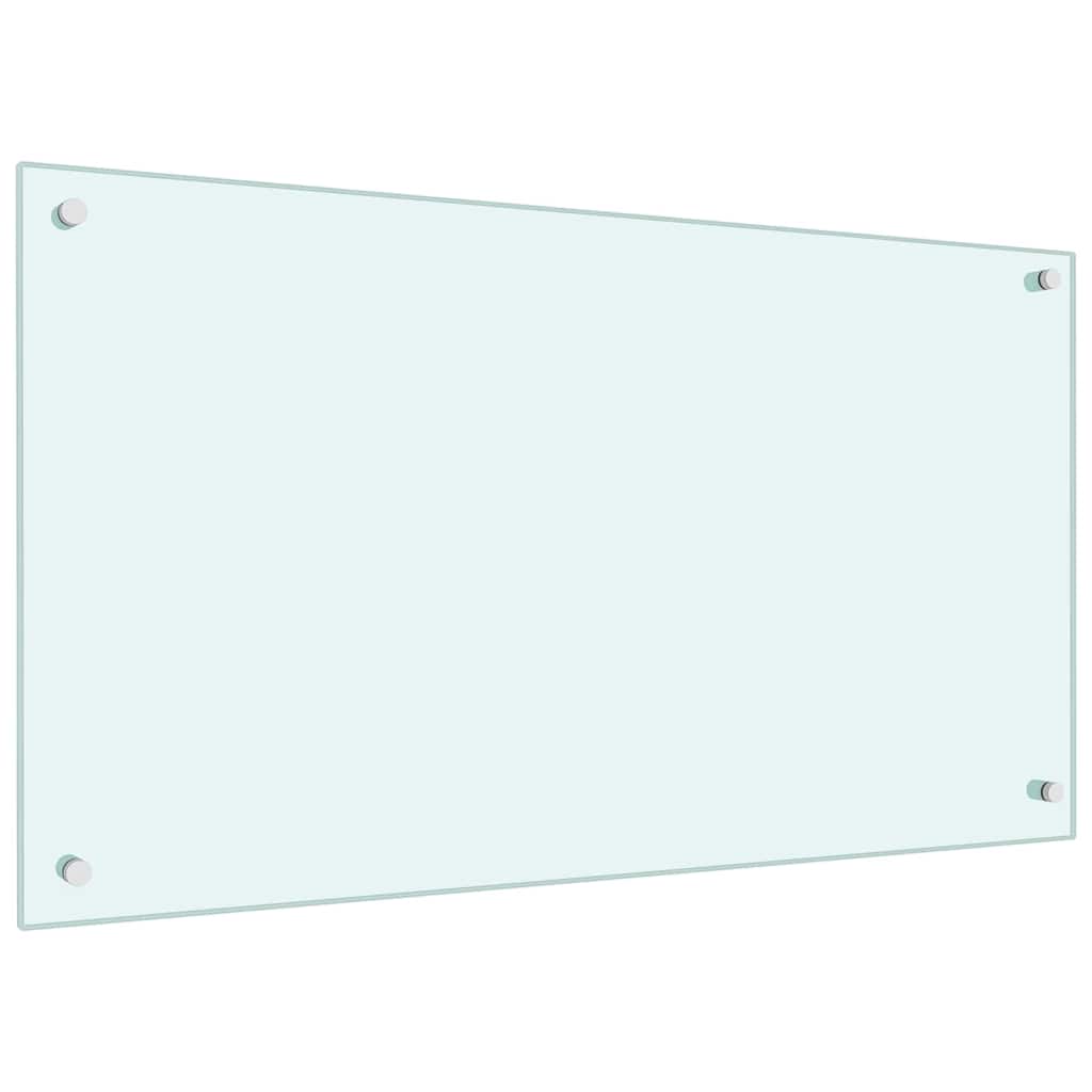 Kjøkkenbakplate 2 pcs Hvit 90 x 50 cm herdet glass vidaXL