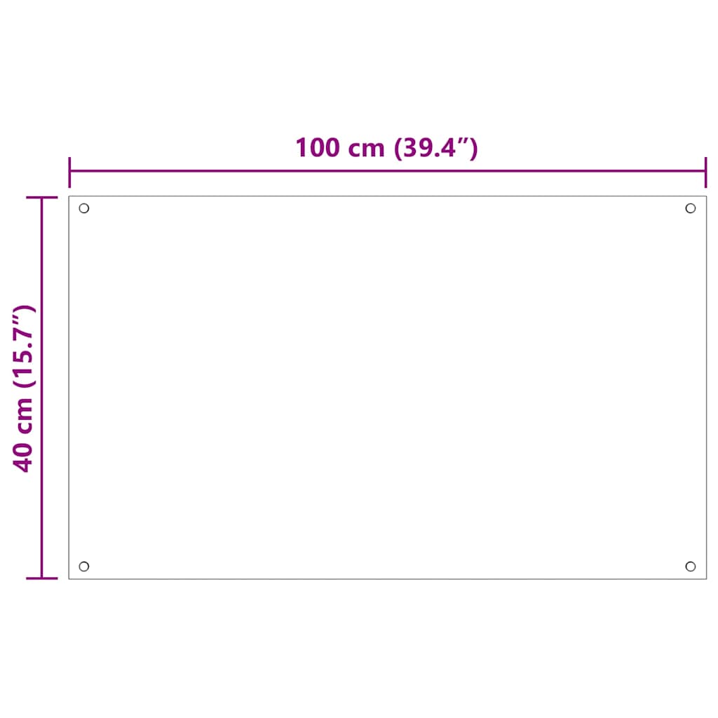 Kjøkkenbenkplate 2 pcs Hvit 100 x 40 cm herdet glass