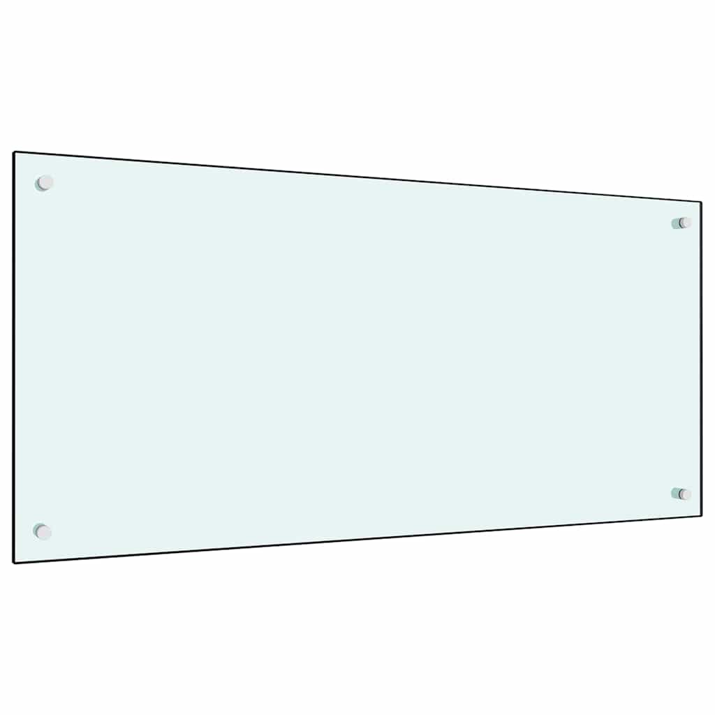 Kjøkkenbenkplate 2 pcs Hvit 100 x 50 cm herdet glass