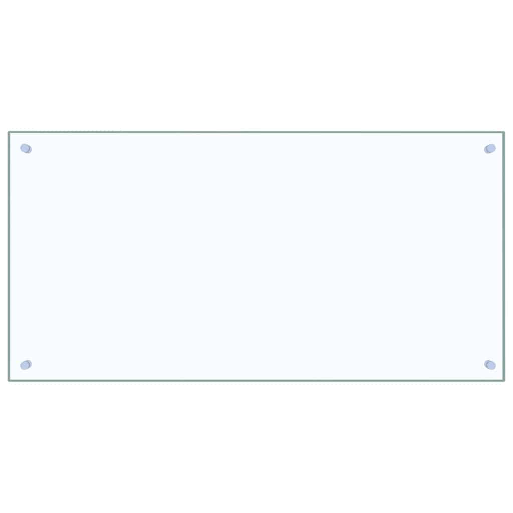 Kjøkkenbenkplate 2 pcs Gjennomsiktig 100 x 50 cm herdet glass
