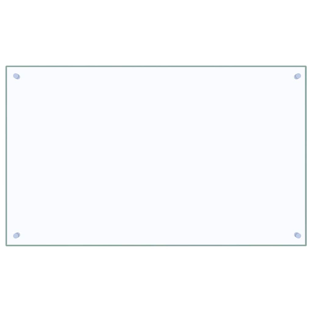 Kjøkkenbenkplate 2 pcs Gjennomsiktig 100 x 60 cm herdet glass