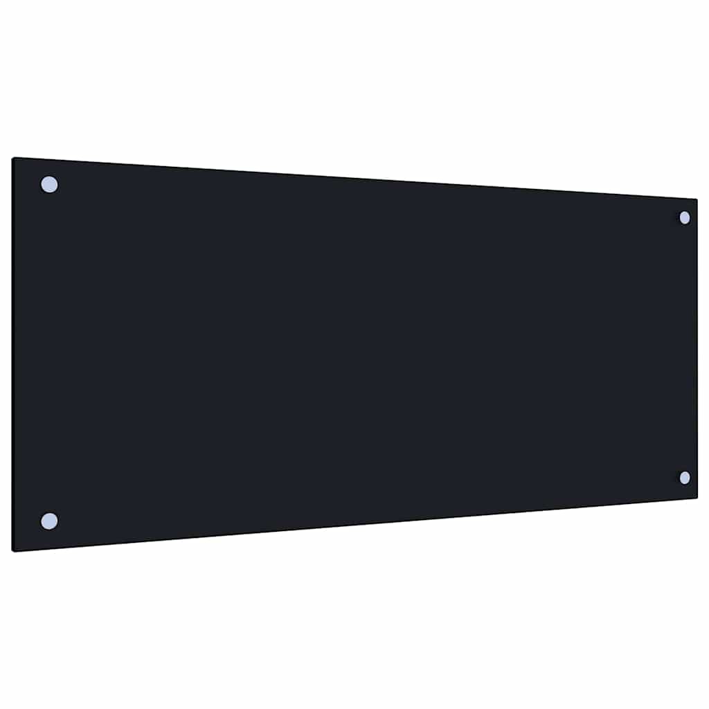 Kjøkkenbenkplate 2 pcs Svart 90 x 40 cm herdet glass