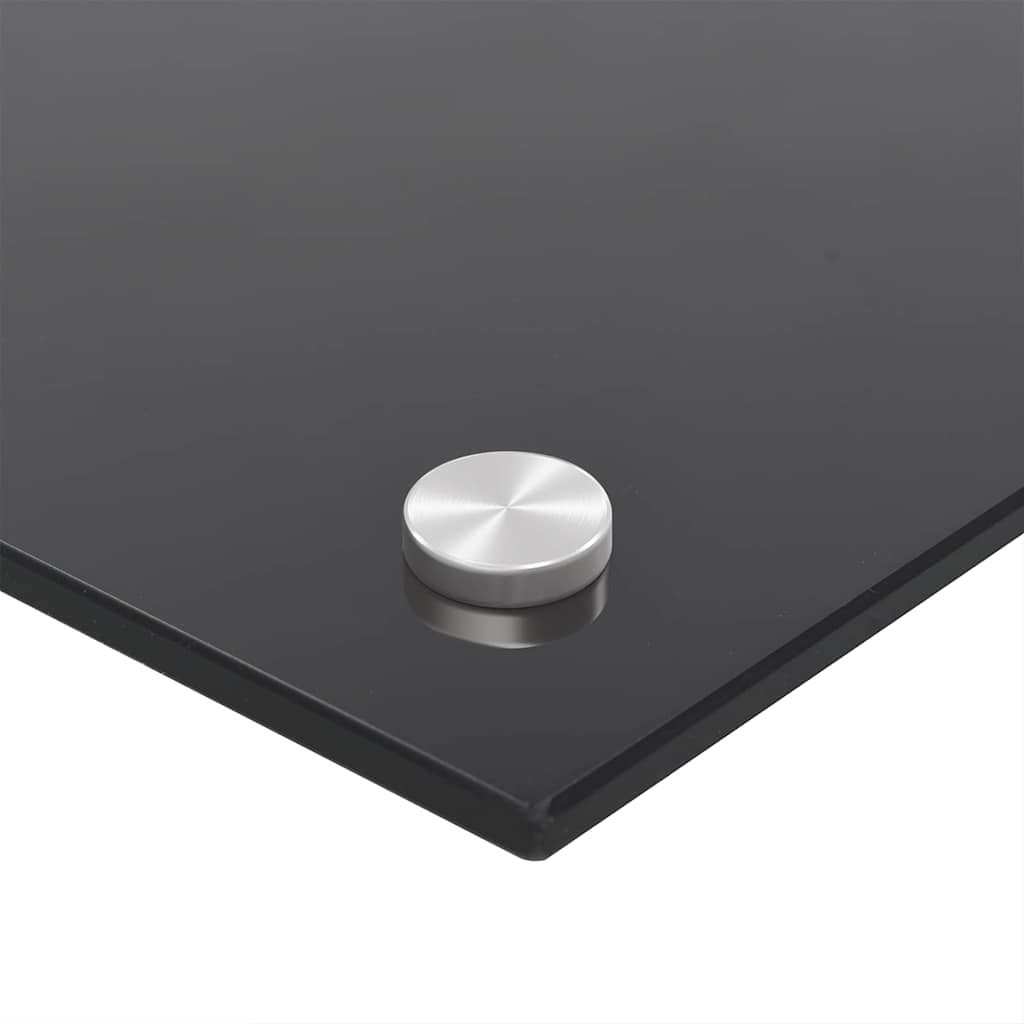 Kjøkkenbenkplate 2 pcs Svart 90 x 60 cm herdet glass