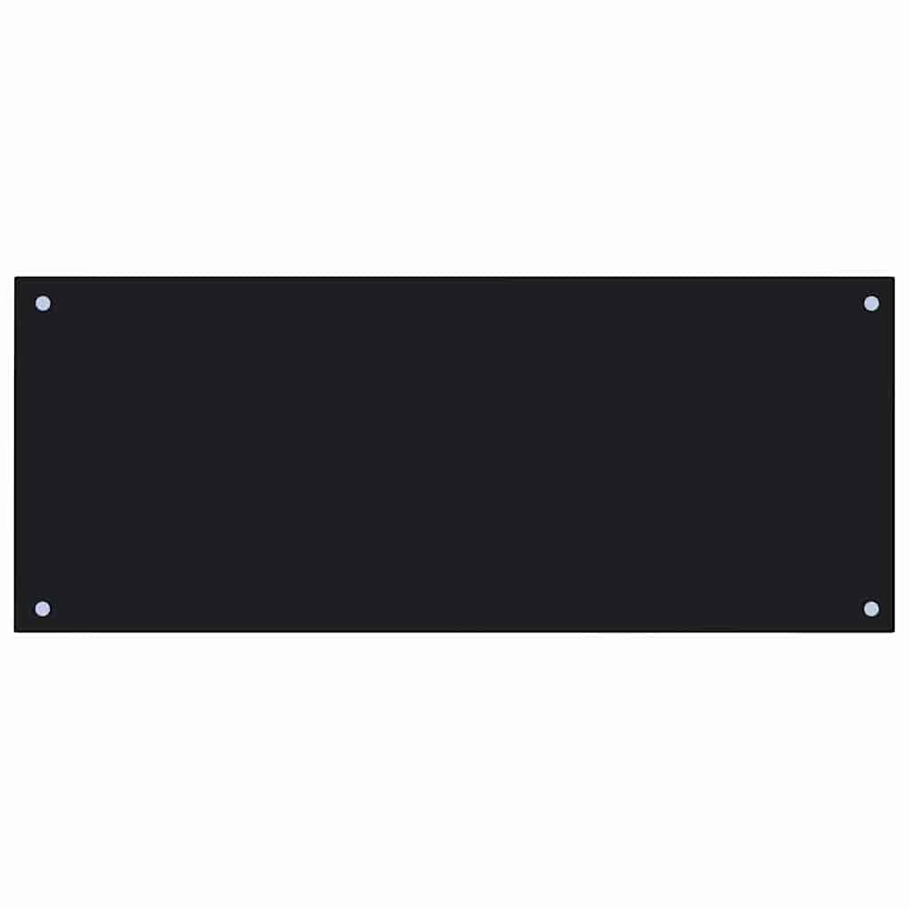 Kjøkkenbenkplate 2 pcs Svart 100 x 40 cm herdet glass