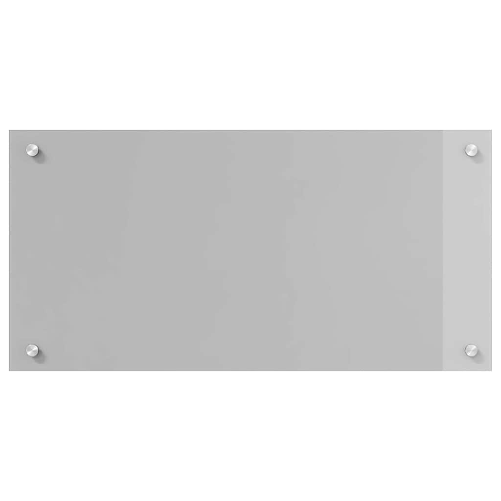 Kjøkkenbakplate 2 pcs Lysegrå 80 x 40 cm herdet glass vidaXL